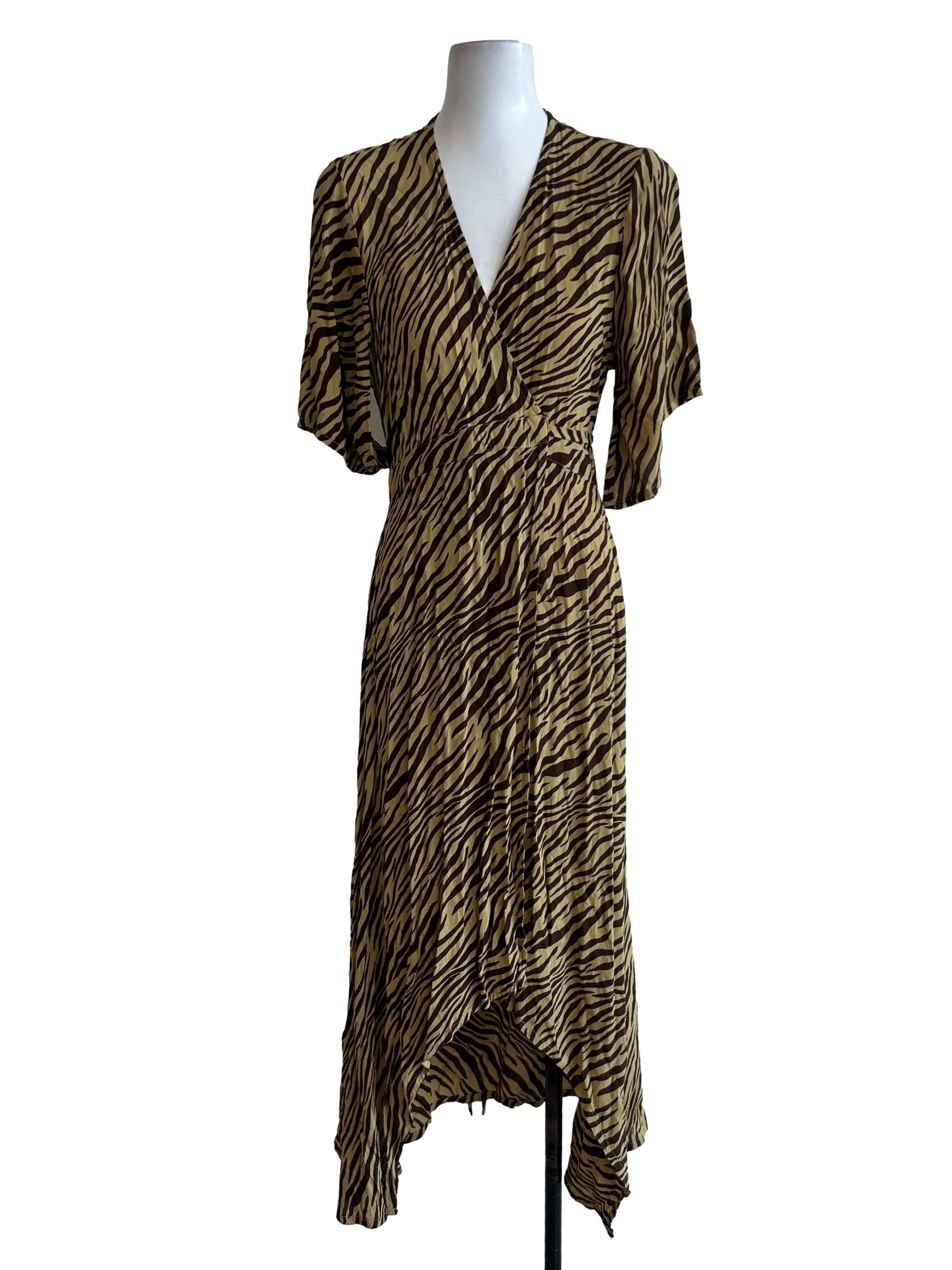 Contessa Wrap Dress In Dune - Brown CSN