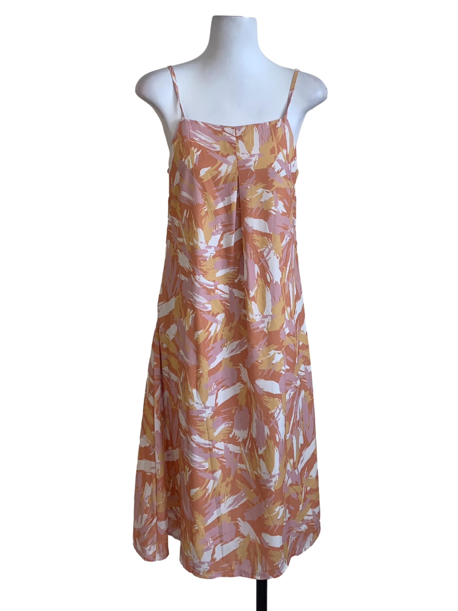 Marigold Orange Printed Dress