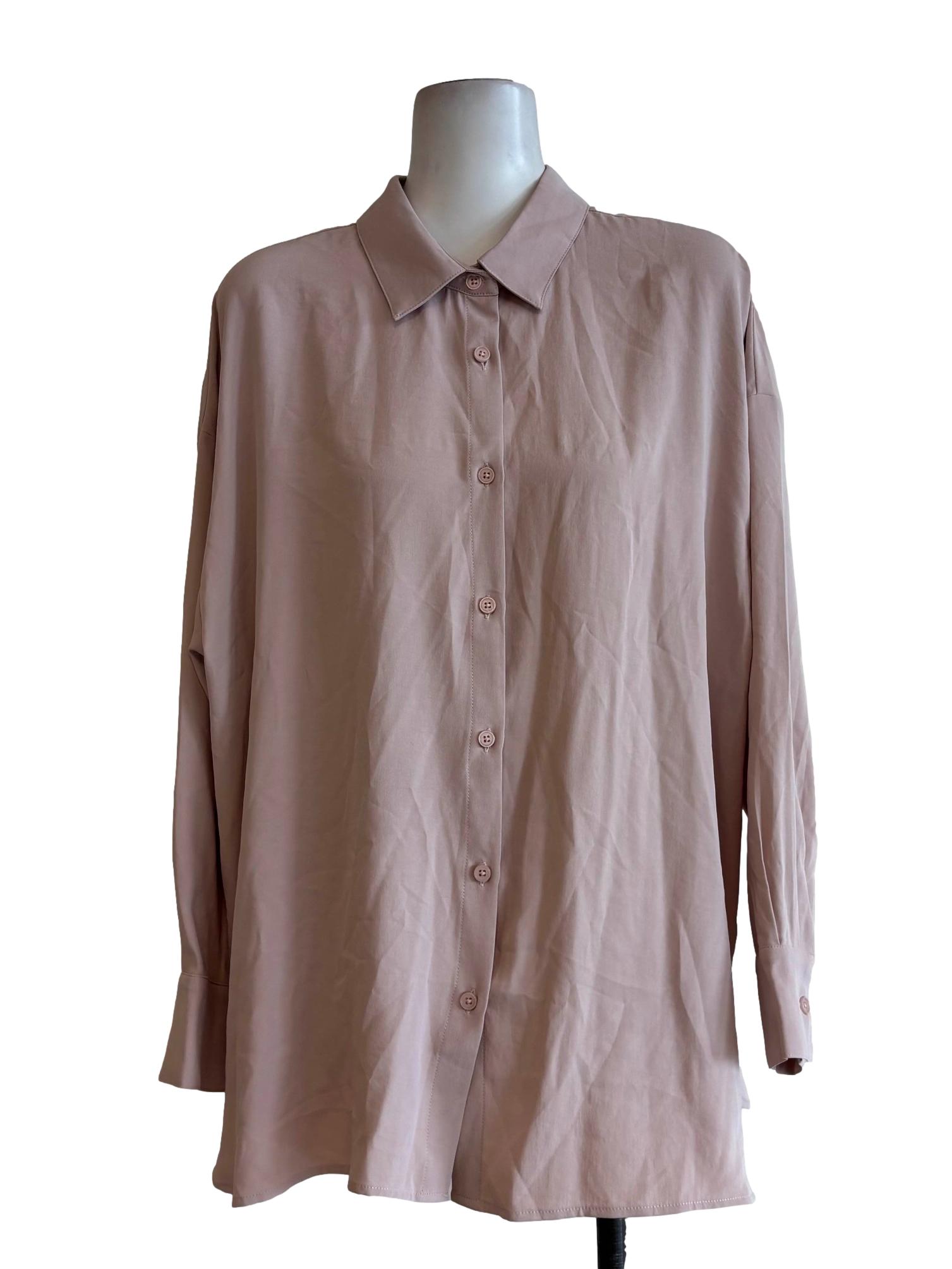 Dusty Pink Long Sleeve Buttoned Shirt