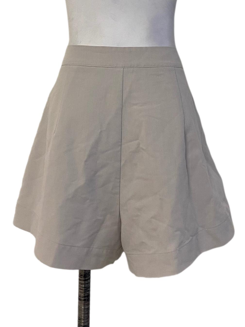 Chiffon Beige Twill Shorts