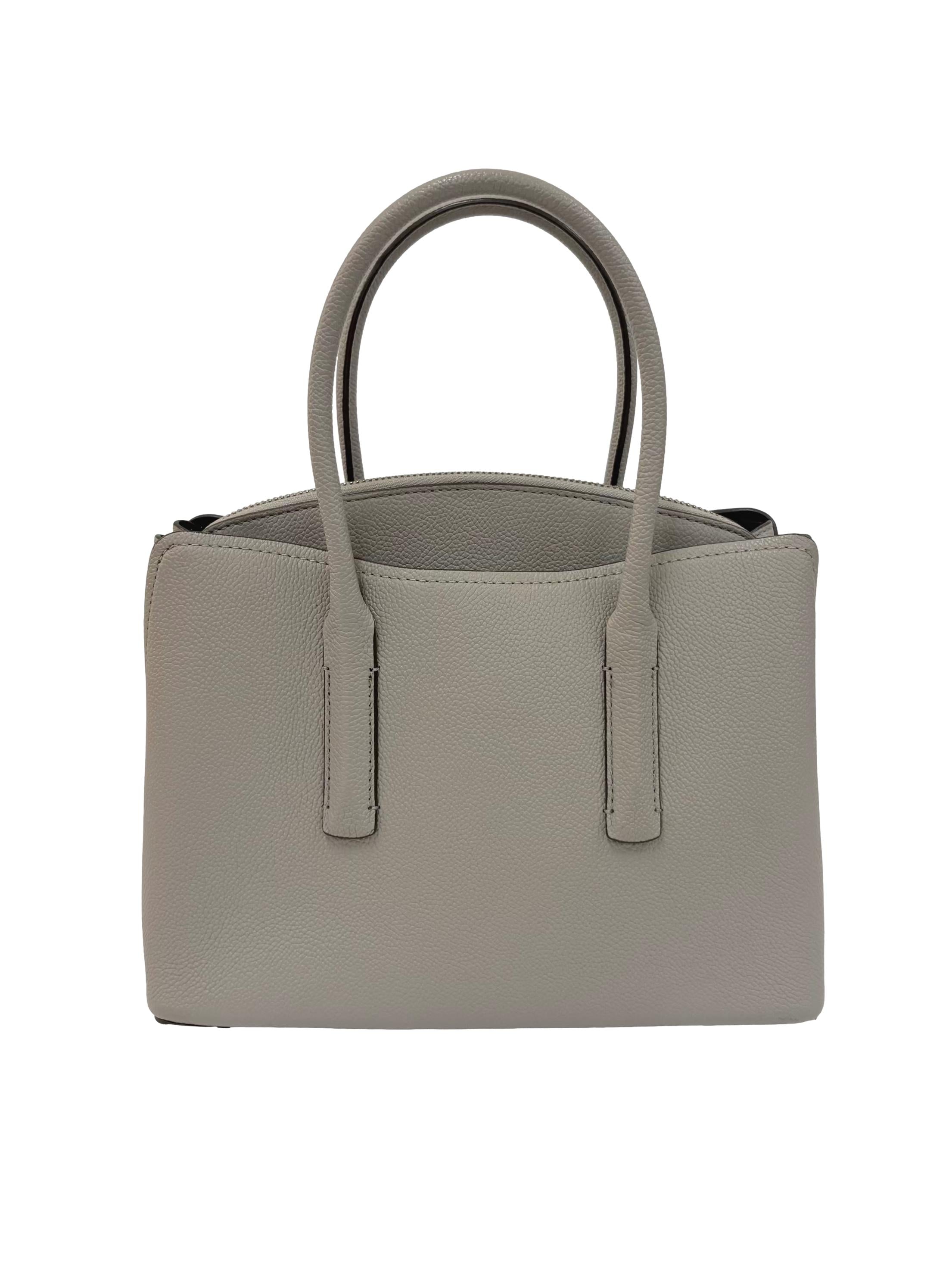 Grey Leather New York Margaux Satchel Crossbody Bag CSN