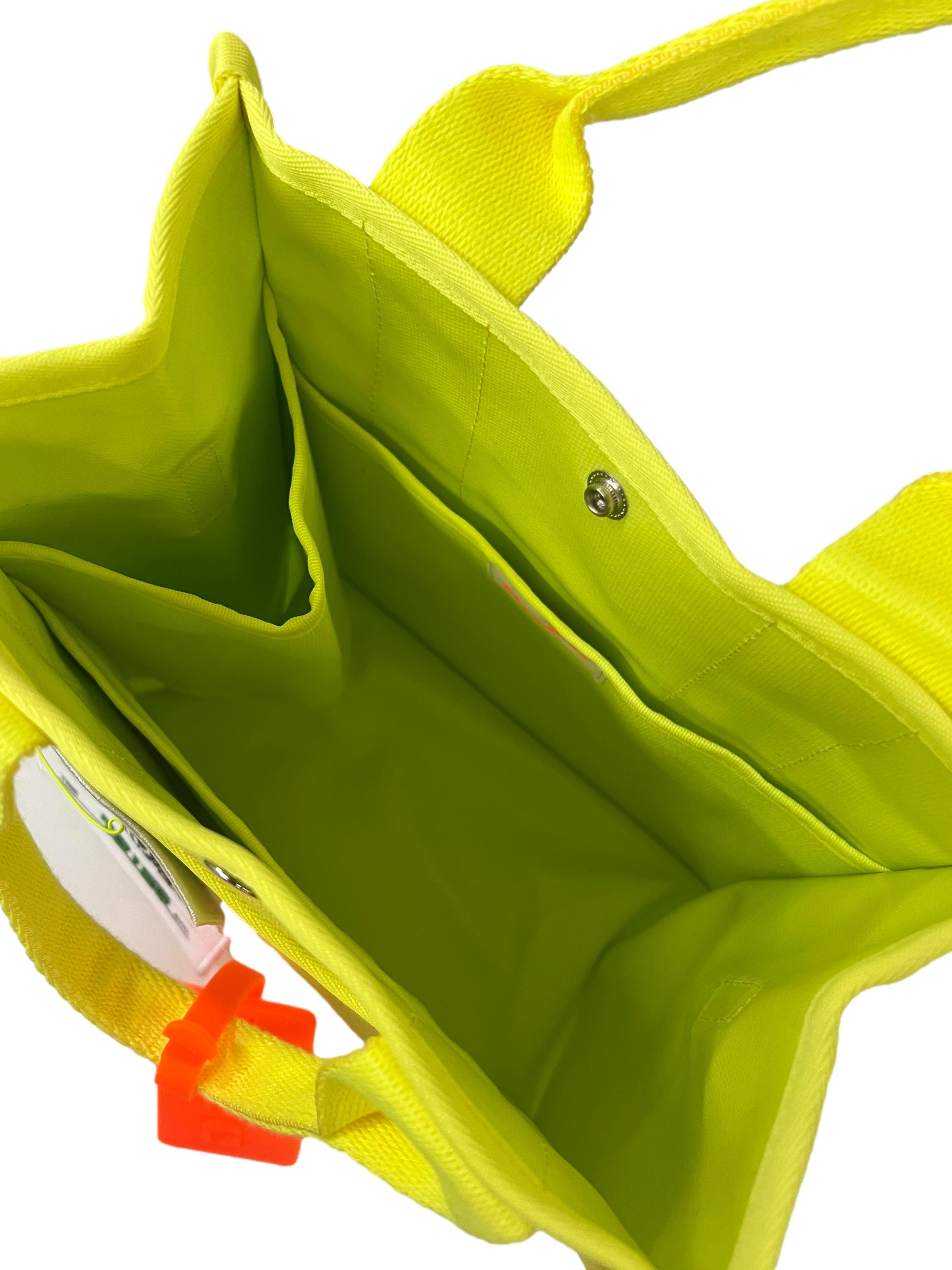 Neon Yellow Canvas Joy Yellow Tote Bag