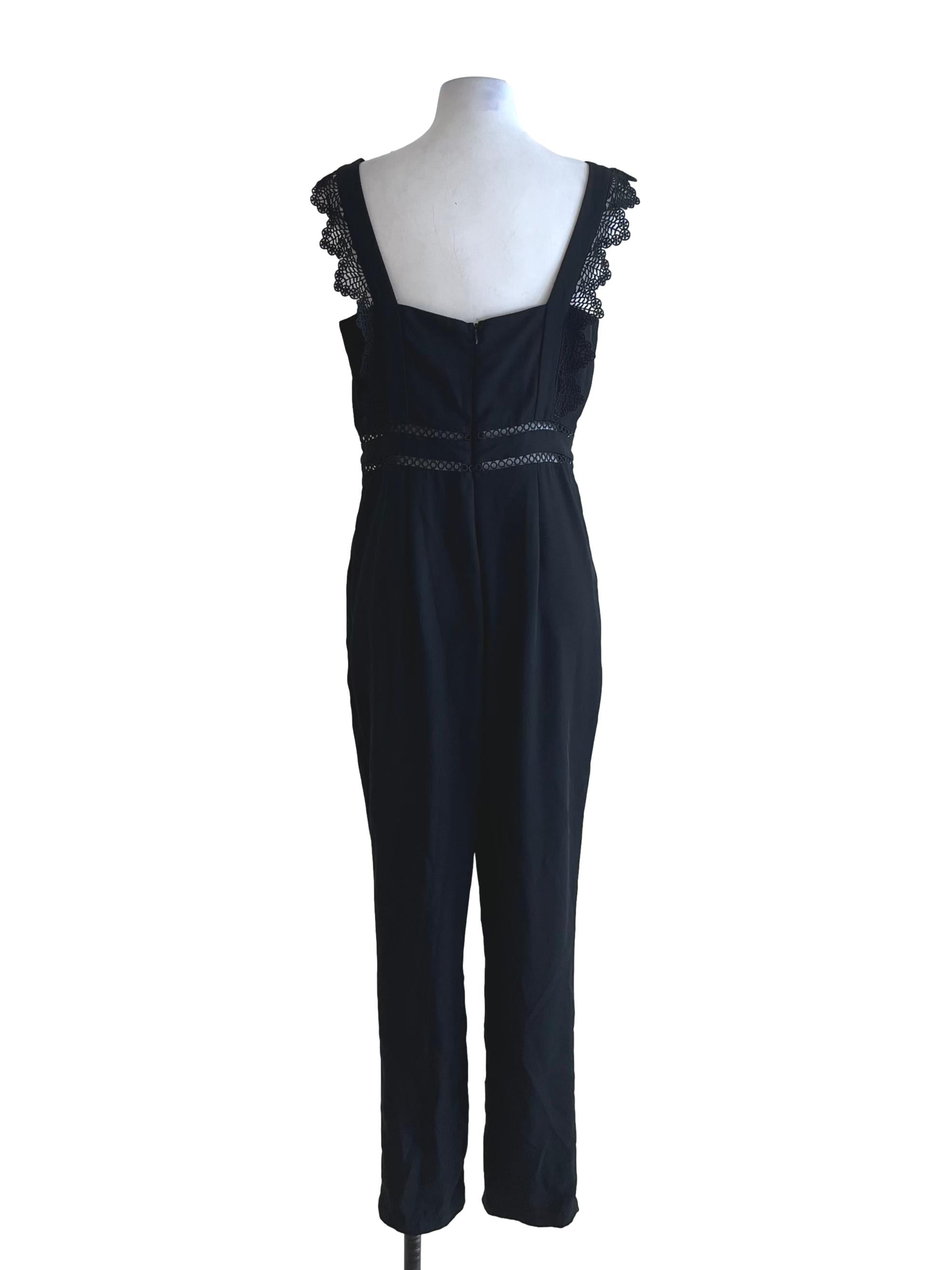 Black V-Neckline Jumpsuit