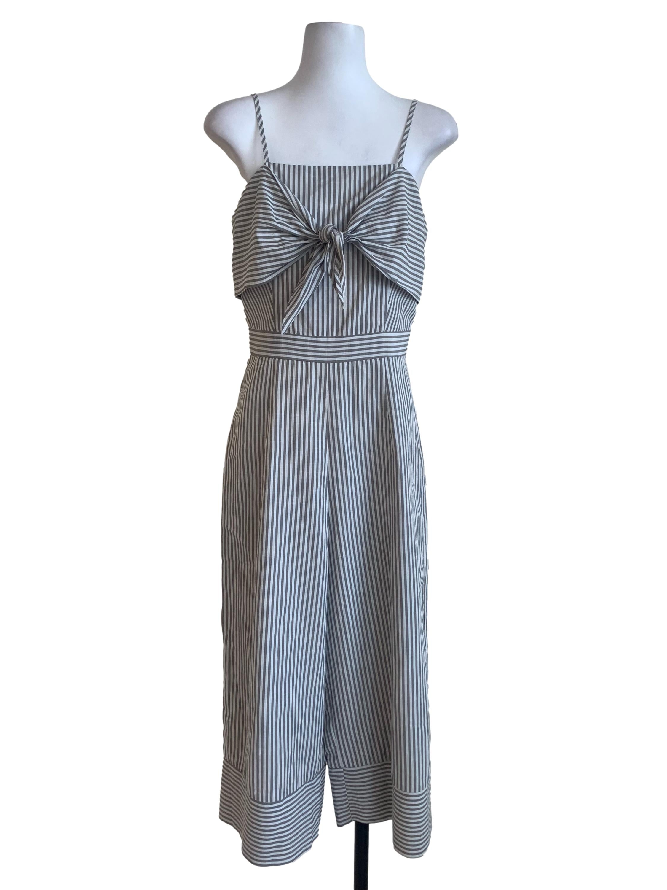 Fossll Grey Bengal Stripe Jumpsuits