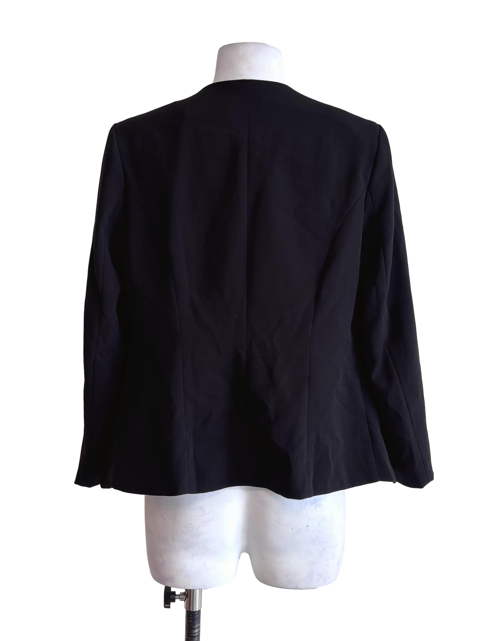 Black Open Front Blazer