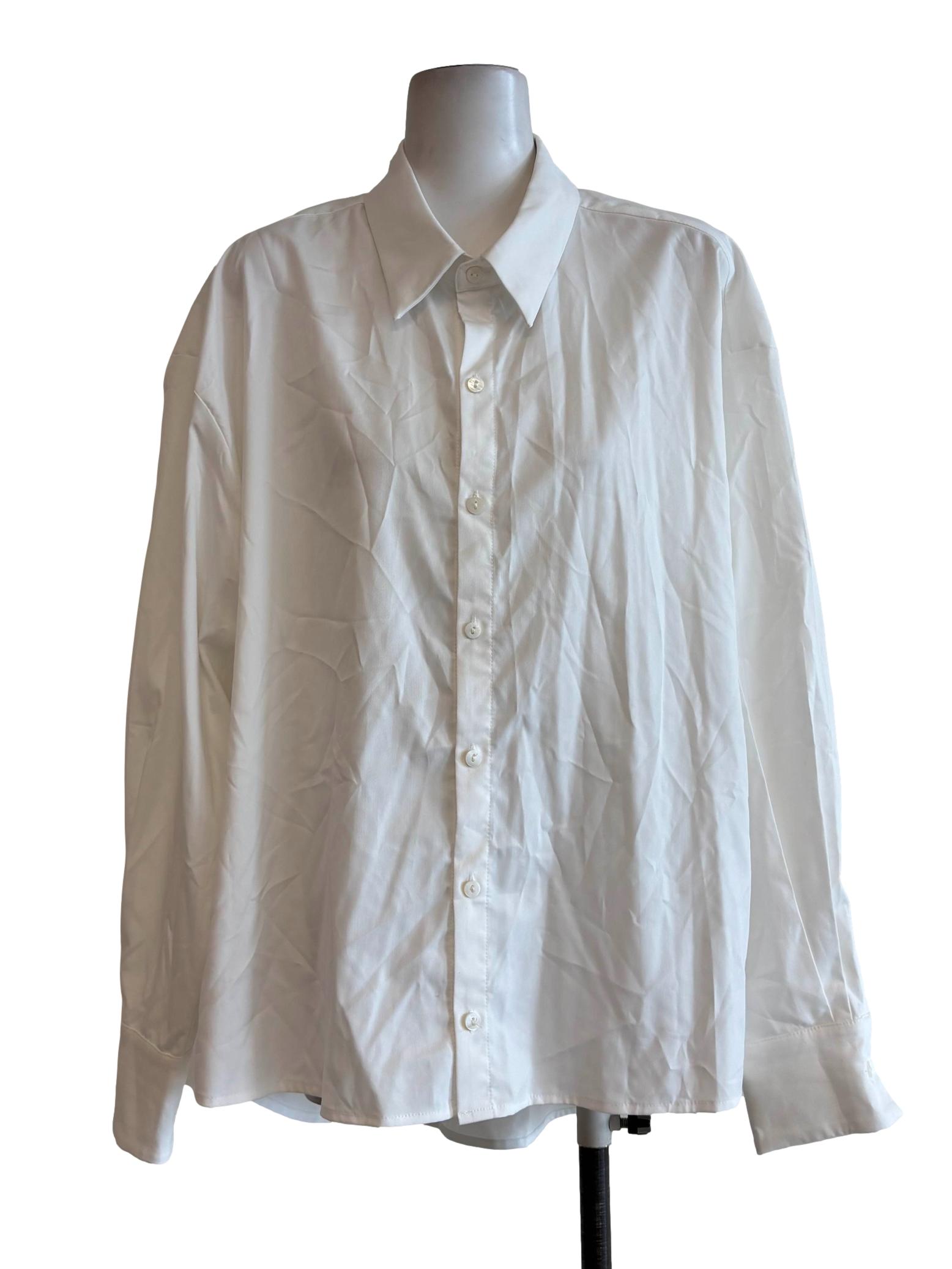 Powder White Long Sleeve Buttoned Shirt
