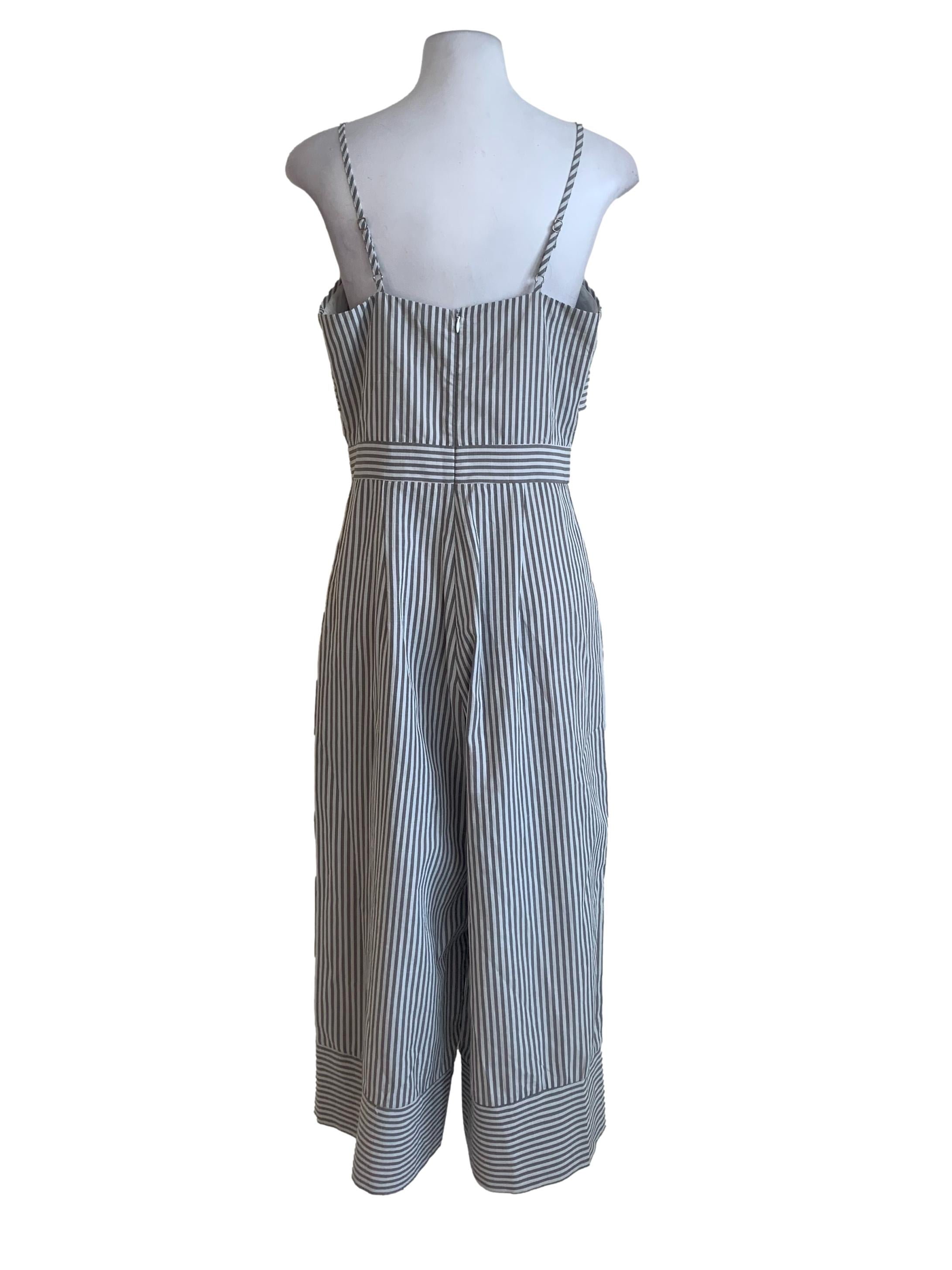 Fossll Grey Bengal Stripe Jumpsuits