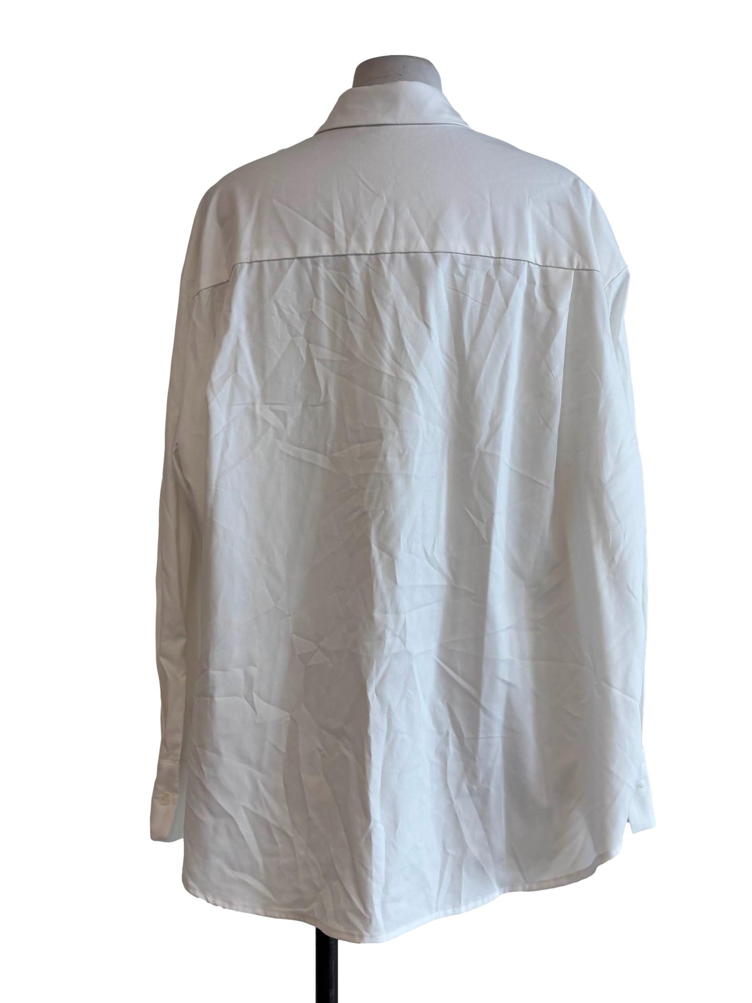 Powder White Long Sleeve Buttoned Shirt