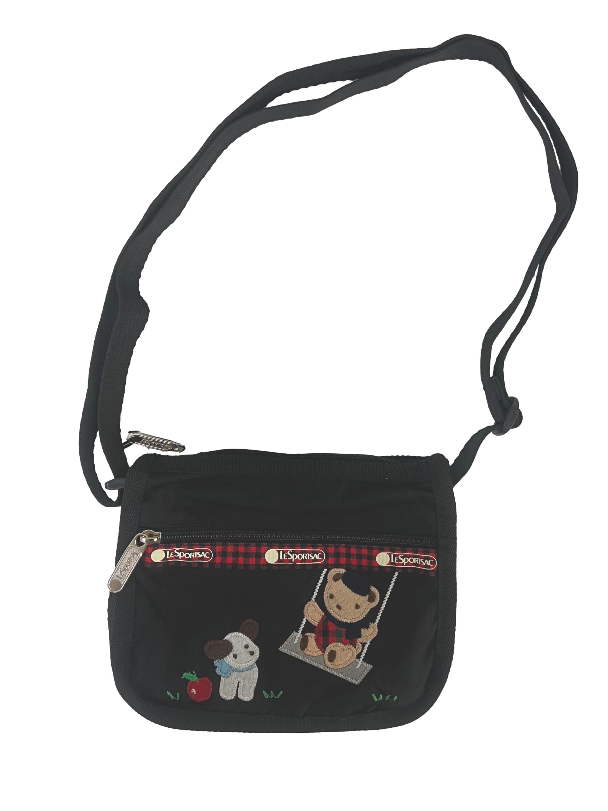 Black Polyester Familia Shoulder Bag