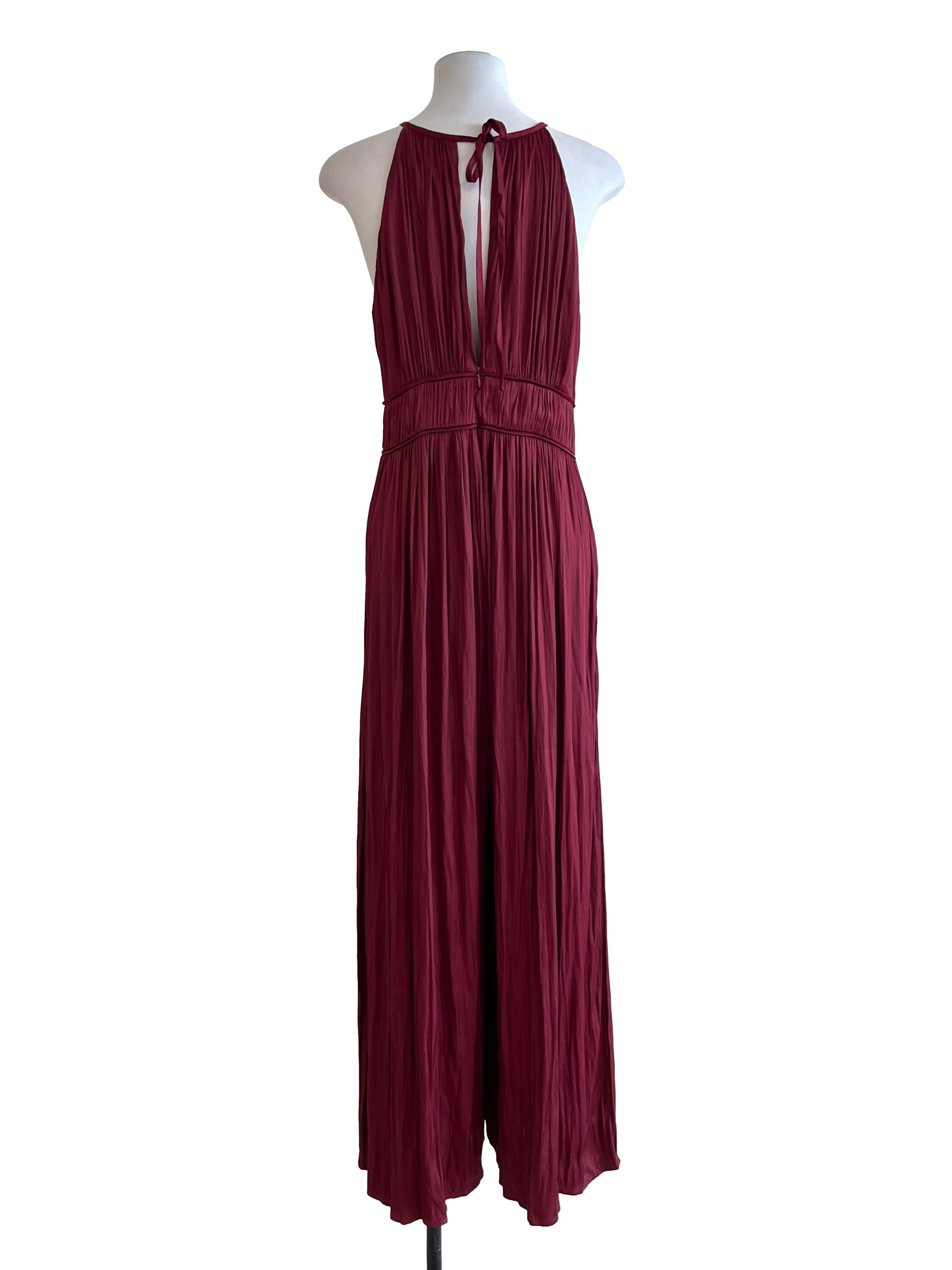 Ruby Red Scoop Sleeveless Jumpsuit
