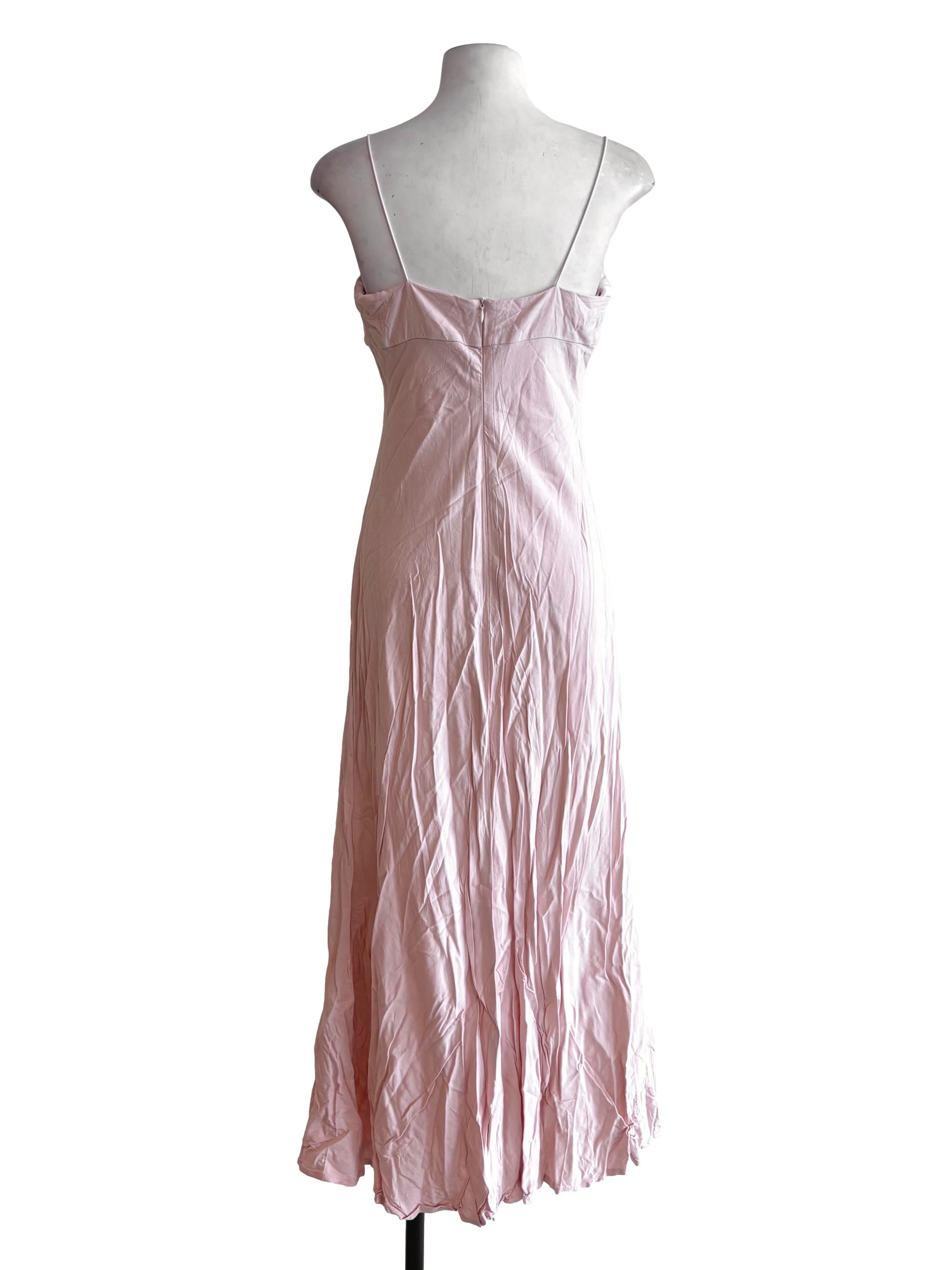 Light Pink Spaghetti Strap Maxi Dress