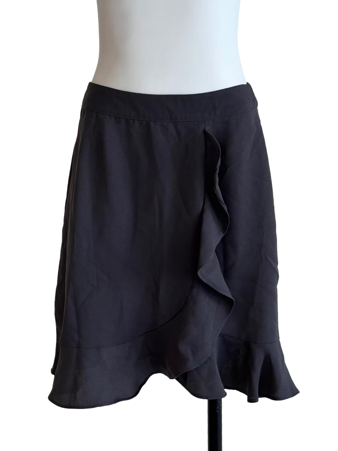 Charcoal Grey Ruffle Skirt