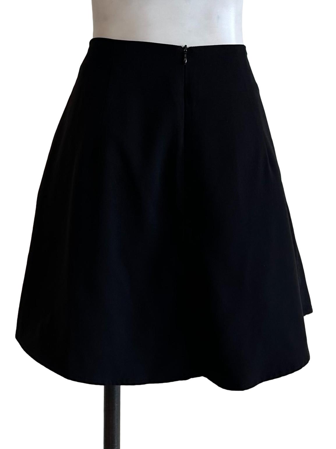 Onyx Black Ruched Drape Skorts