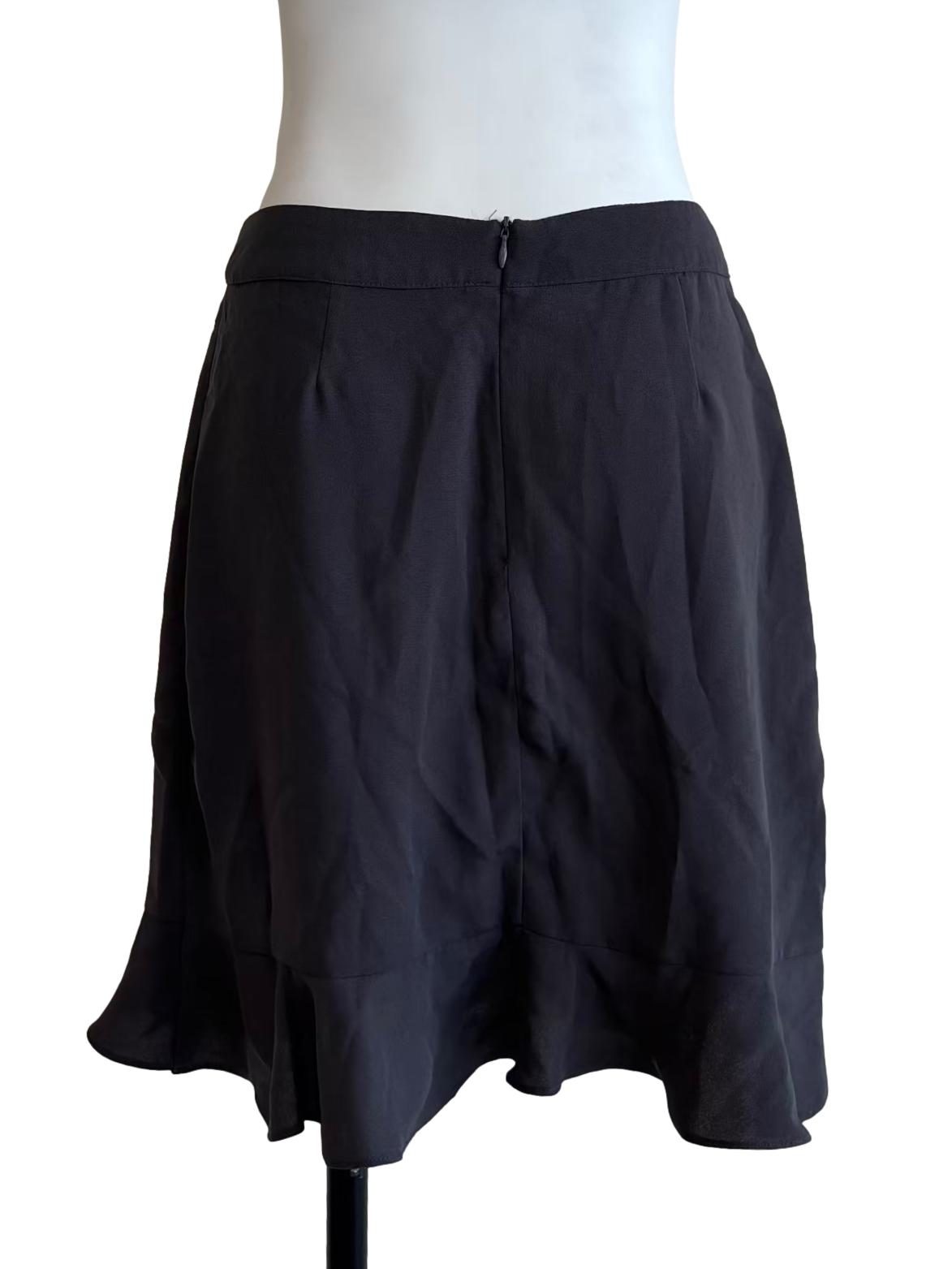 Charcoal Grey Ruffle Skirt