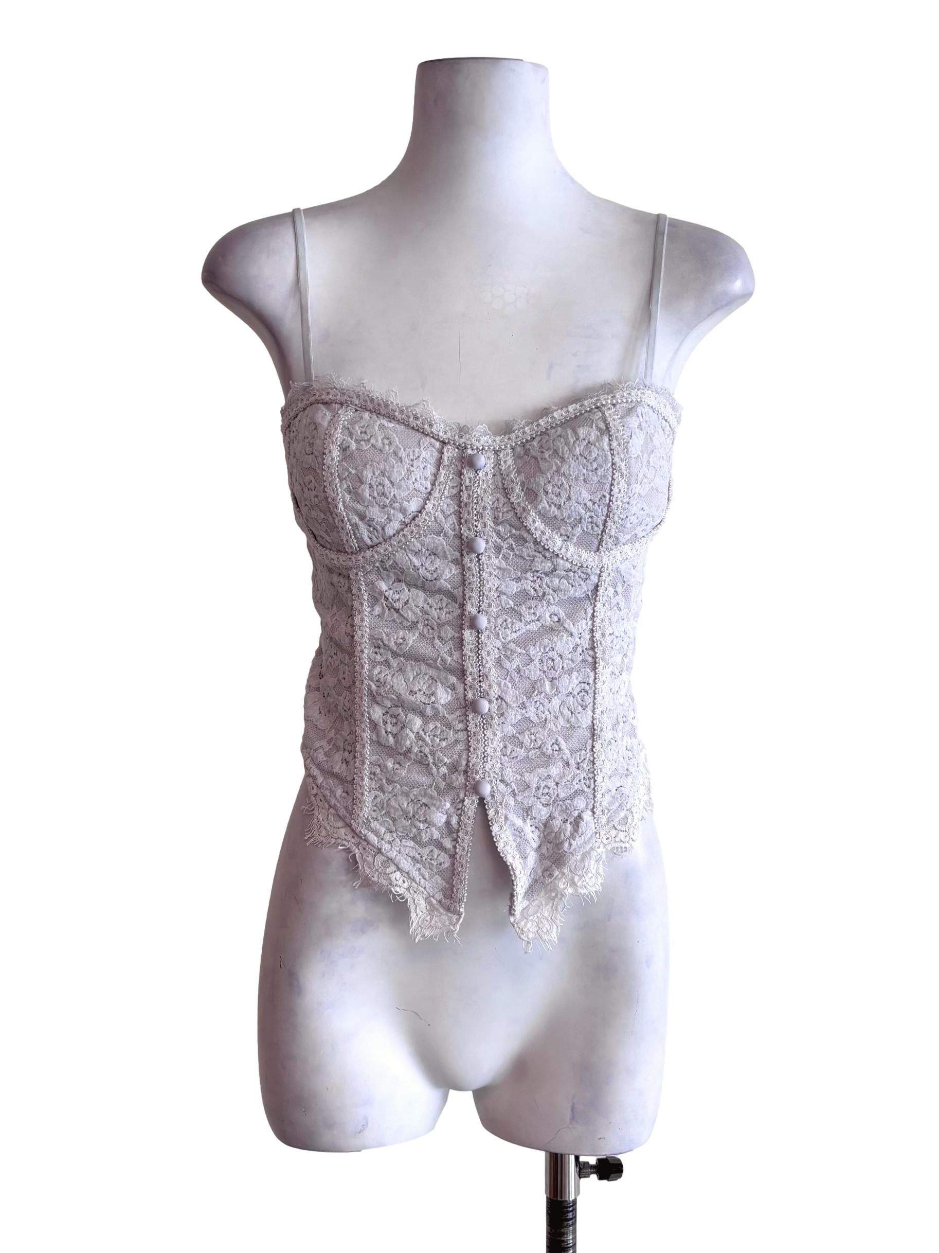 Lilac Kailea Lace Velvet Padded Top