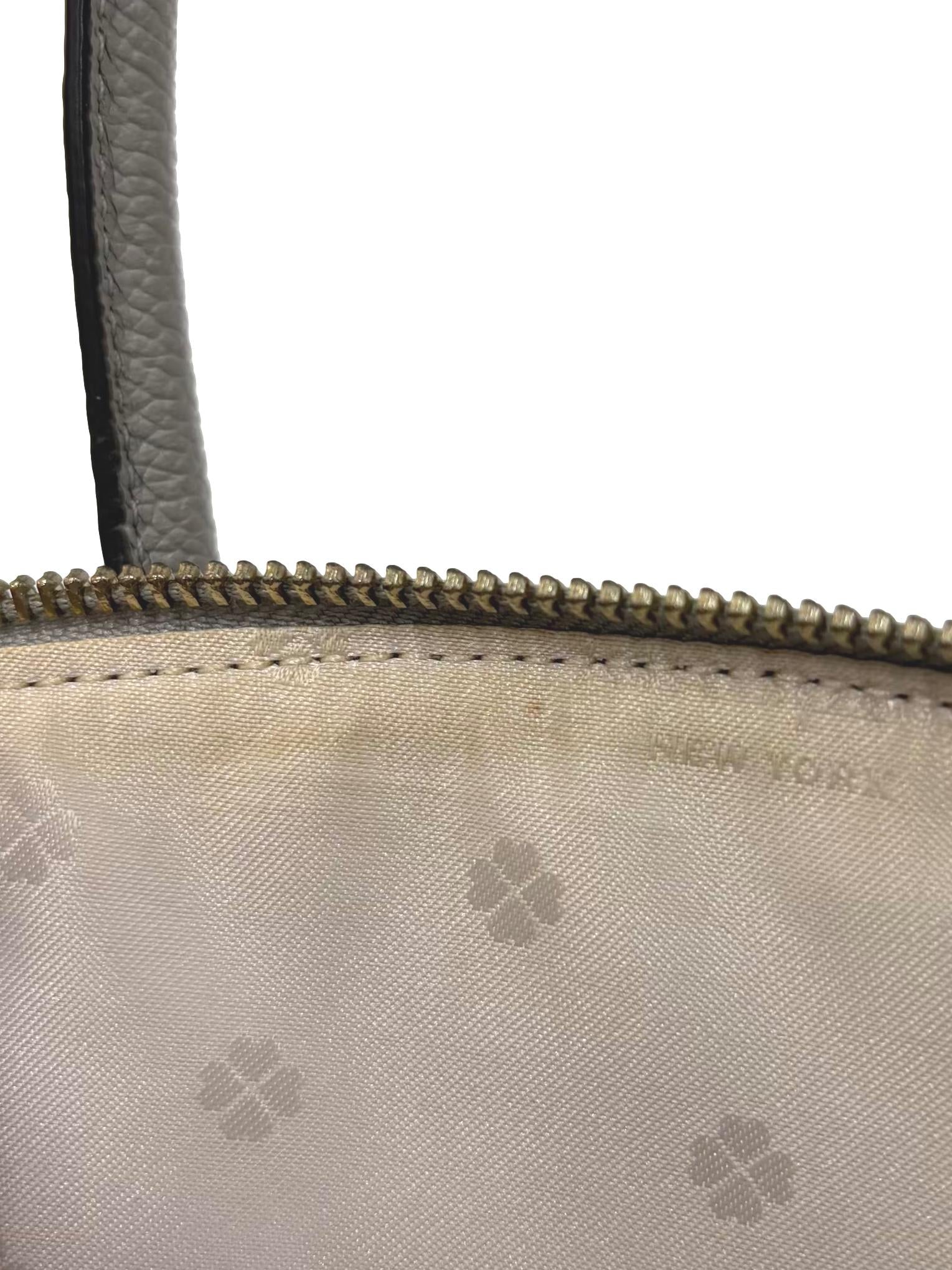 Grey Leather New York Margaux Satchel Crossbody Bag CSN