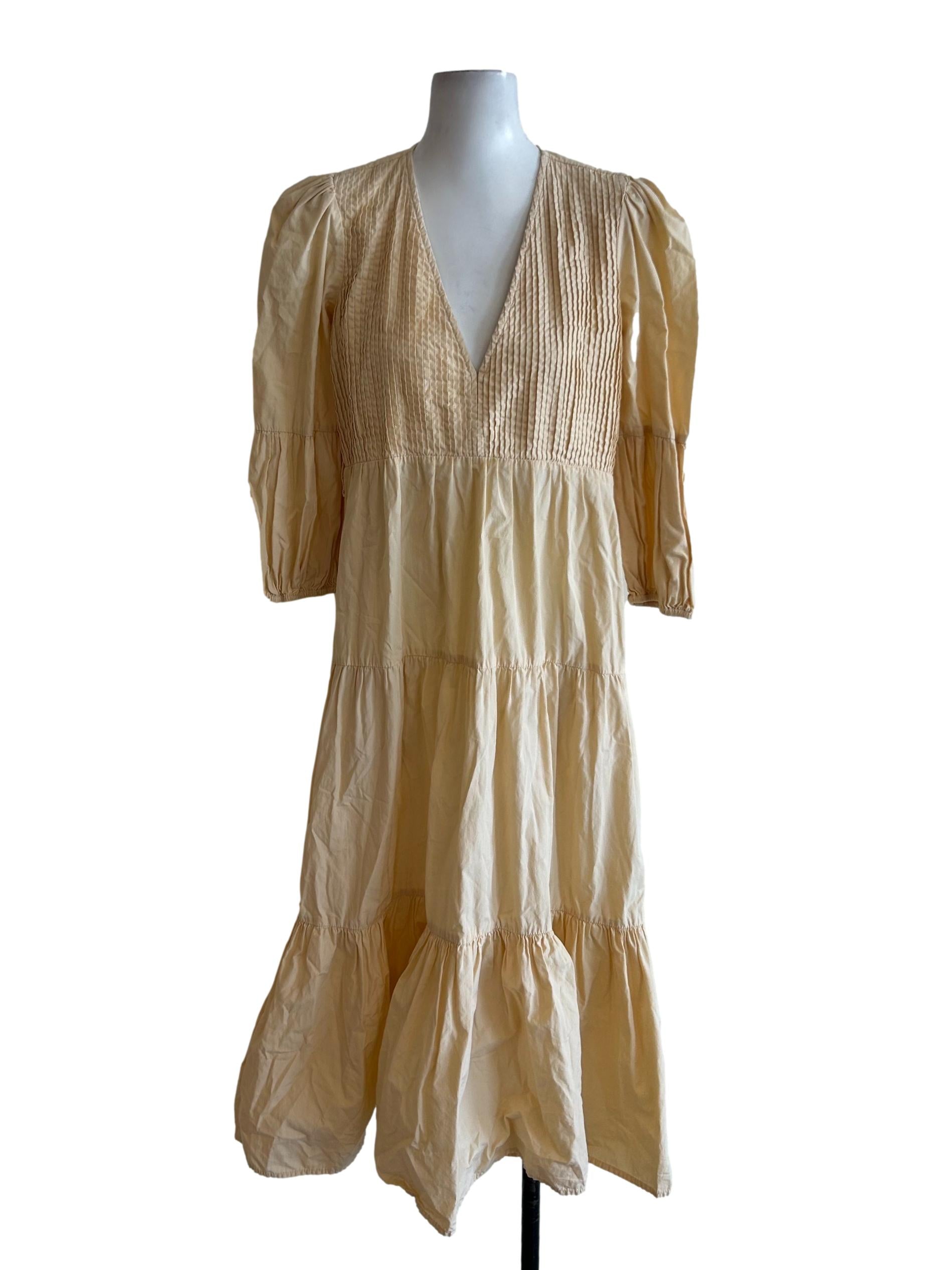 Flora Dress Pintuck In Clay CSN