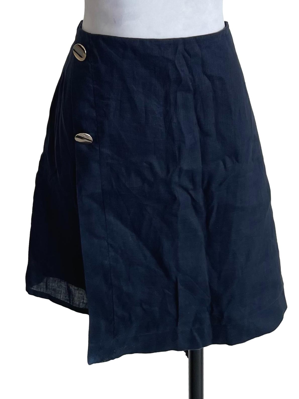 Midnight Navy Overlay Mini Skirt