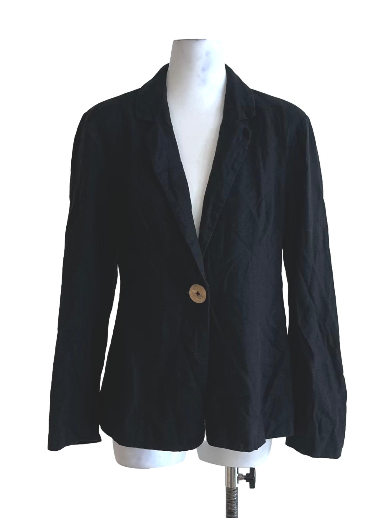Black Notched Neckline Blazer