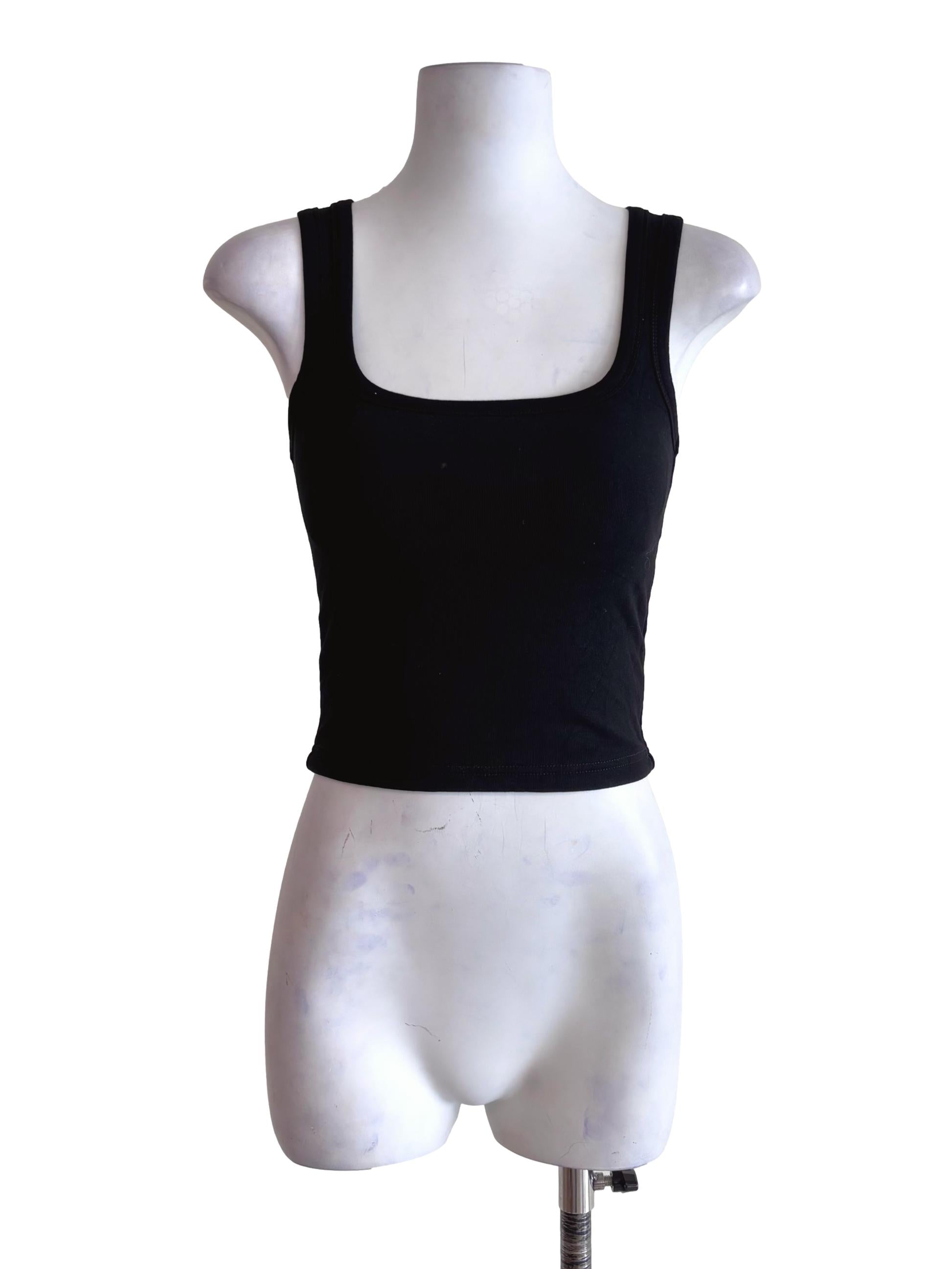 Black Square Neck Tank Top TTR