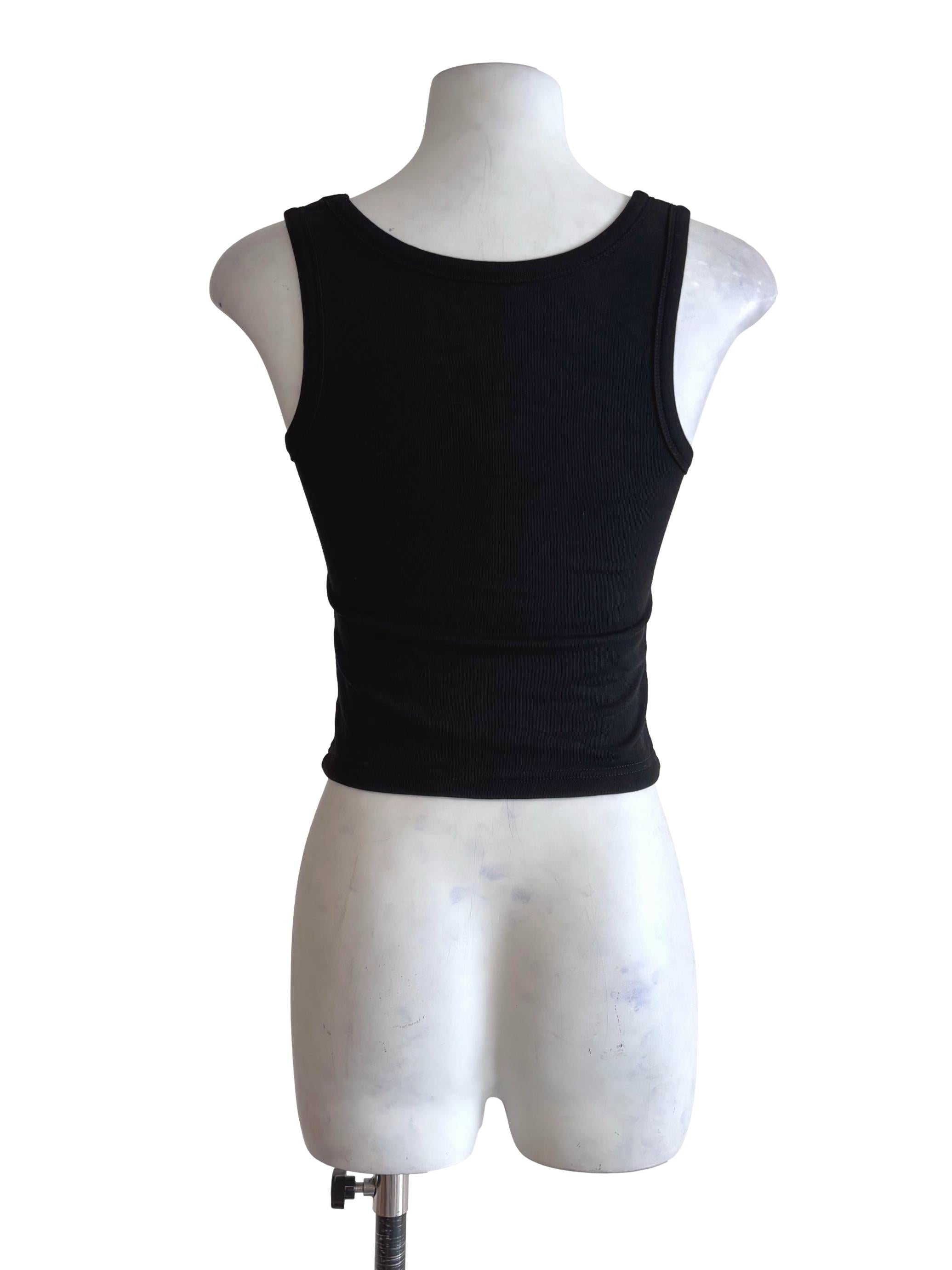 Black Square Neck Tank Top TTR