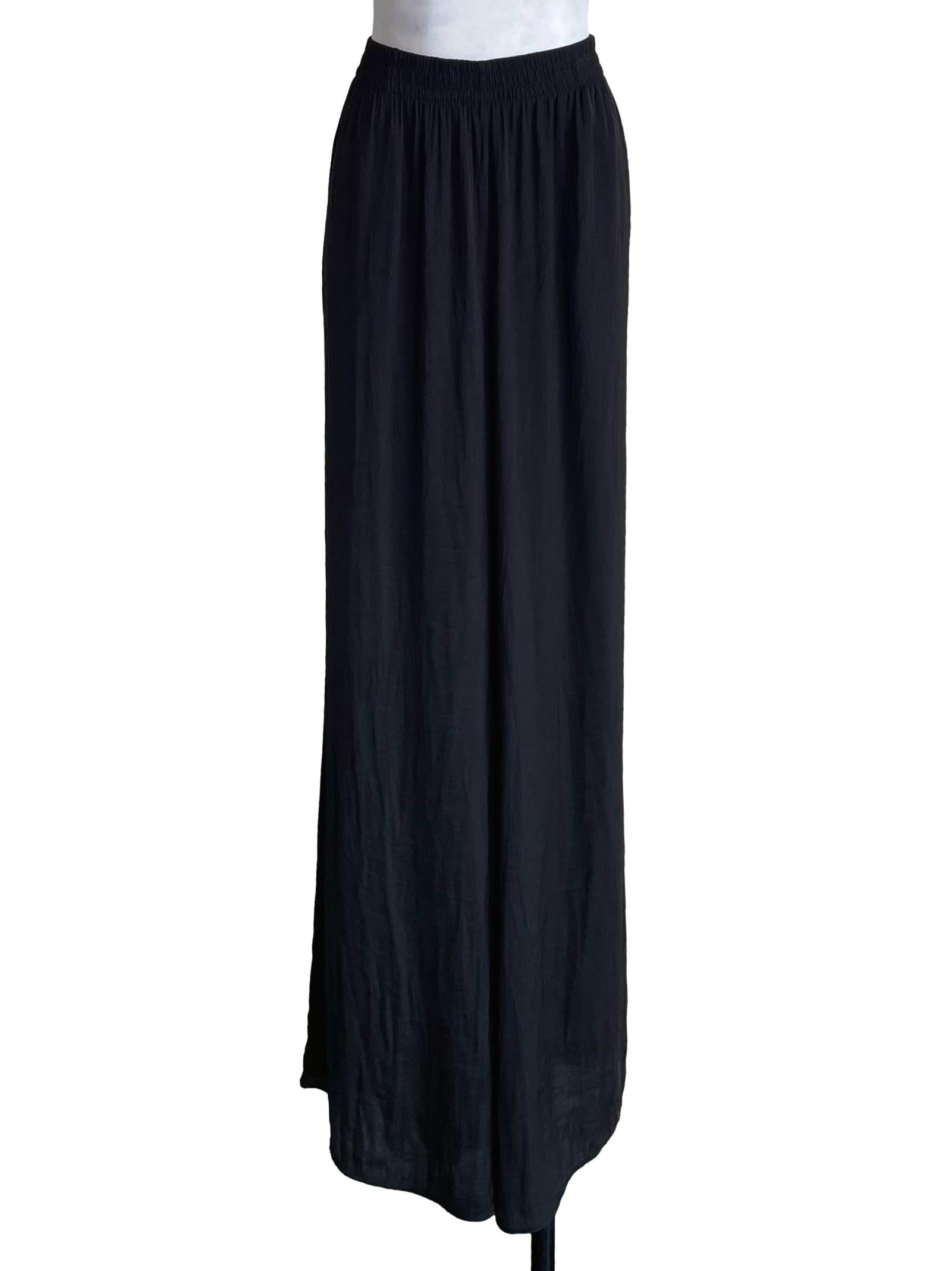Black Flowy Wide Pants