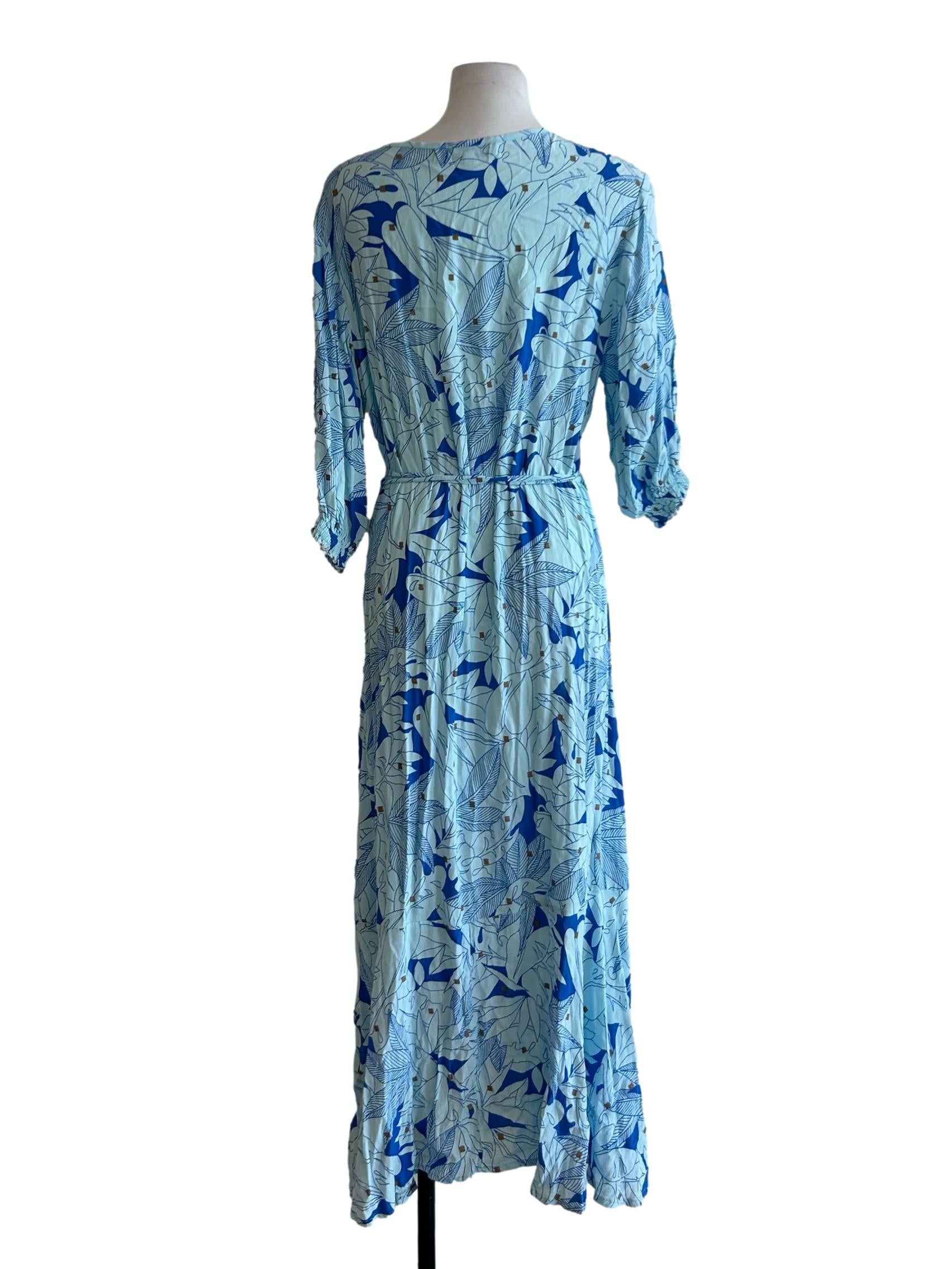 Elora Wrap Dress In Aquamarine - Blue CSN