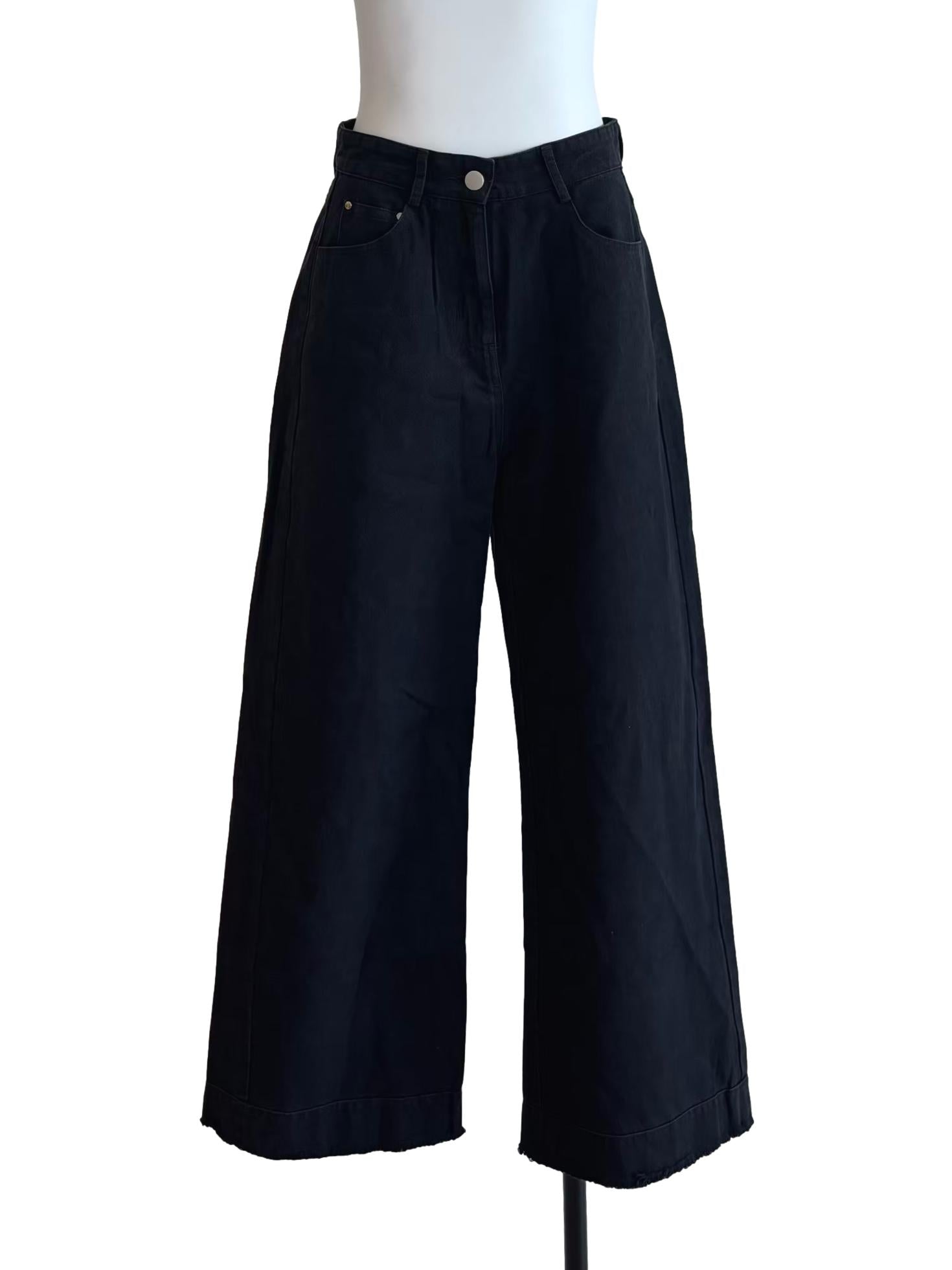 Parisian Black Wide Leg Jeans