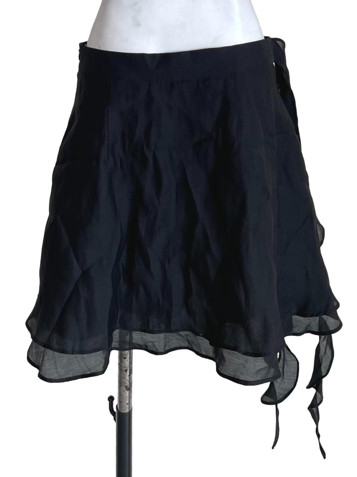 Black Jellyfish Bias Overlay Skirt