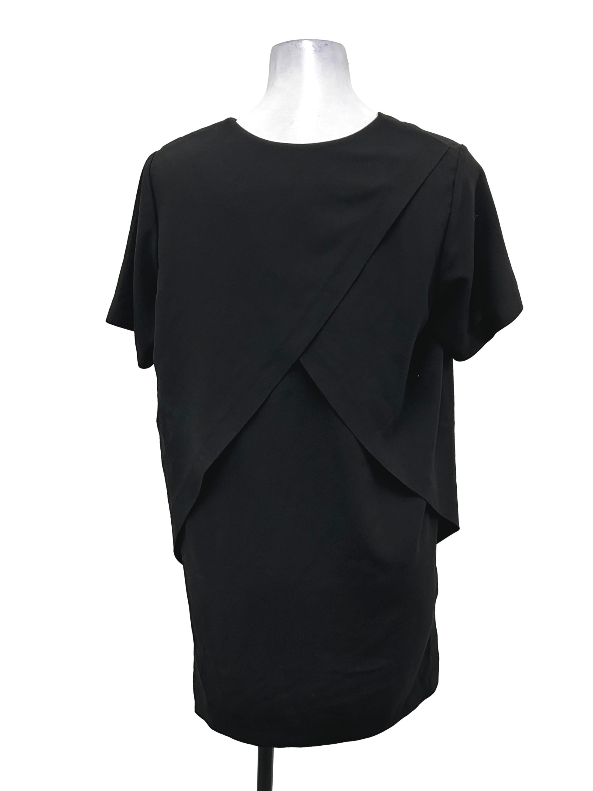 Black Back Cross Panel Top