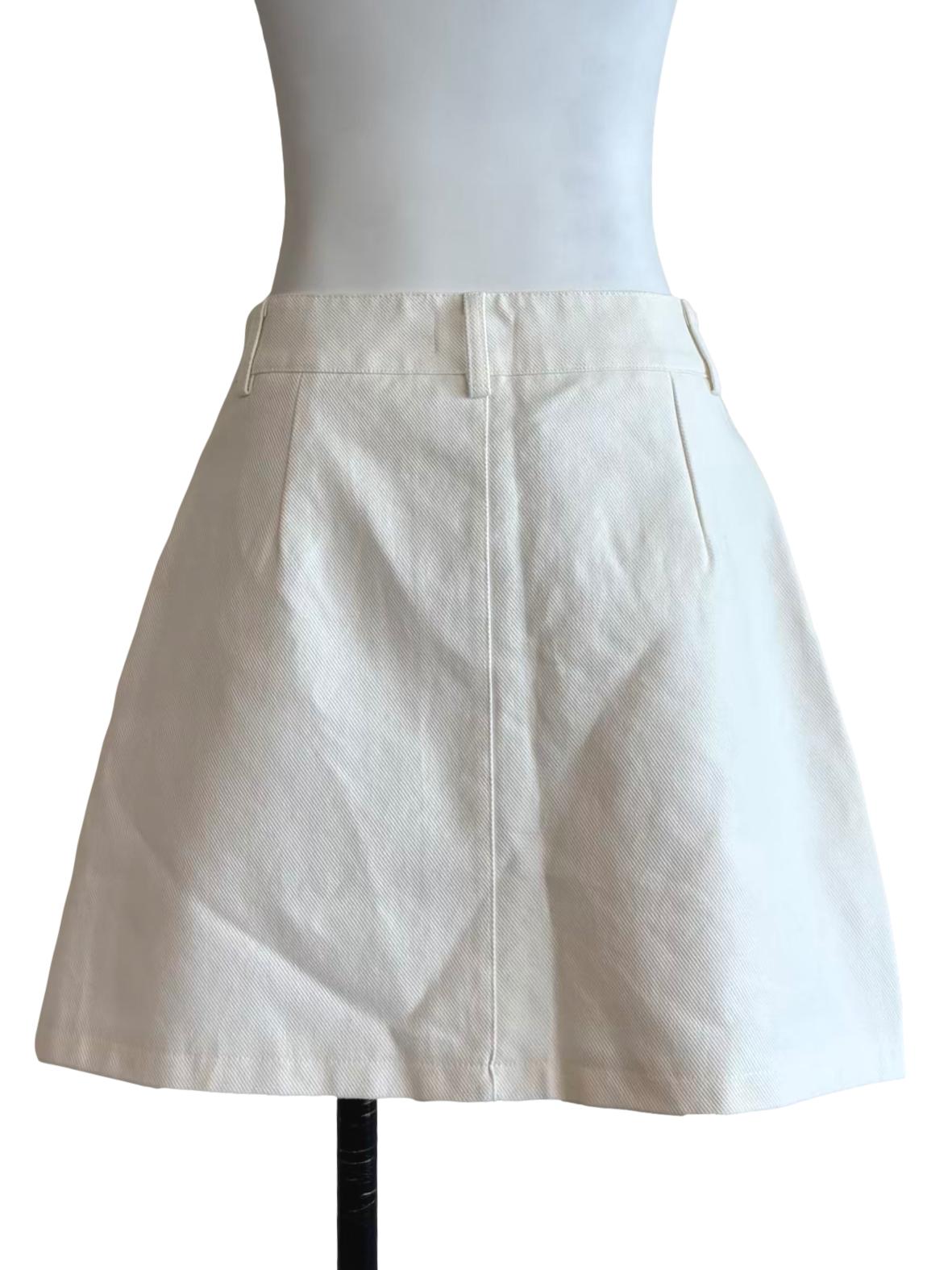 Off White Mini Denim Skirt