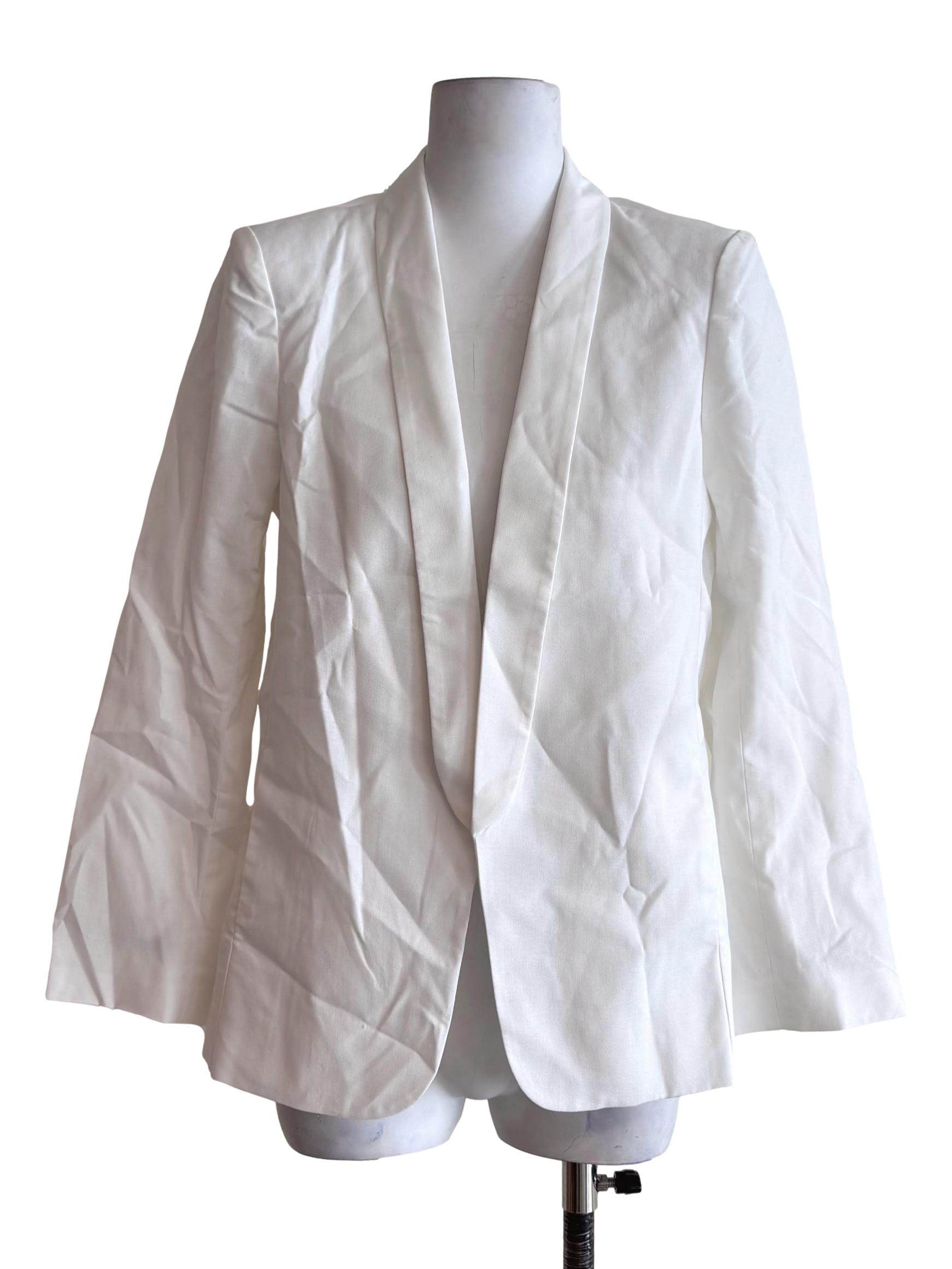 Daisy White Open Front Blazer LB