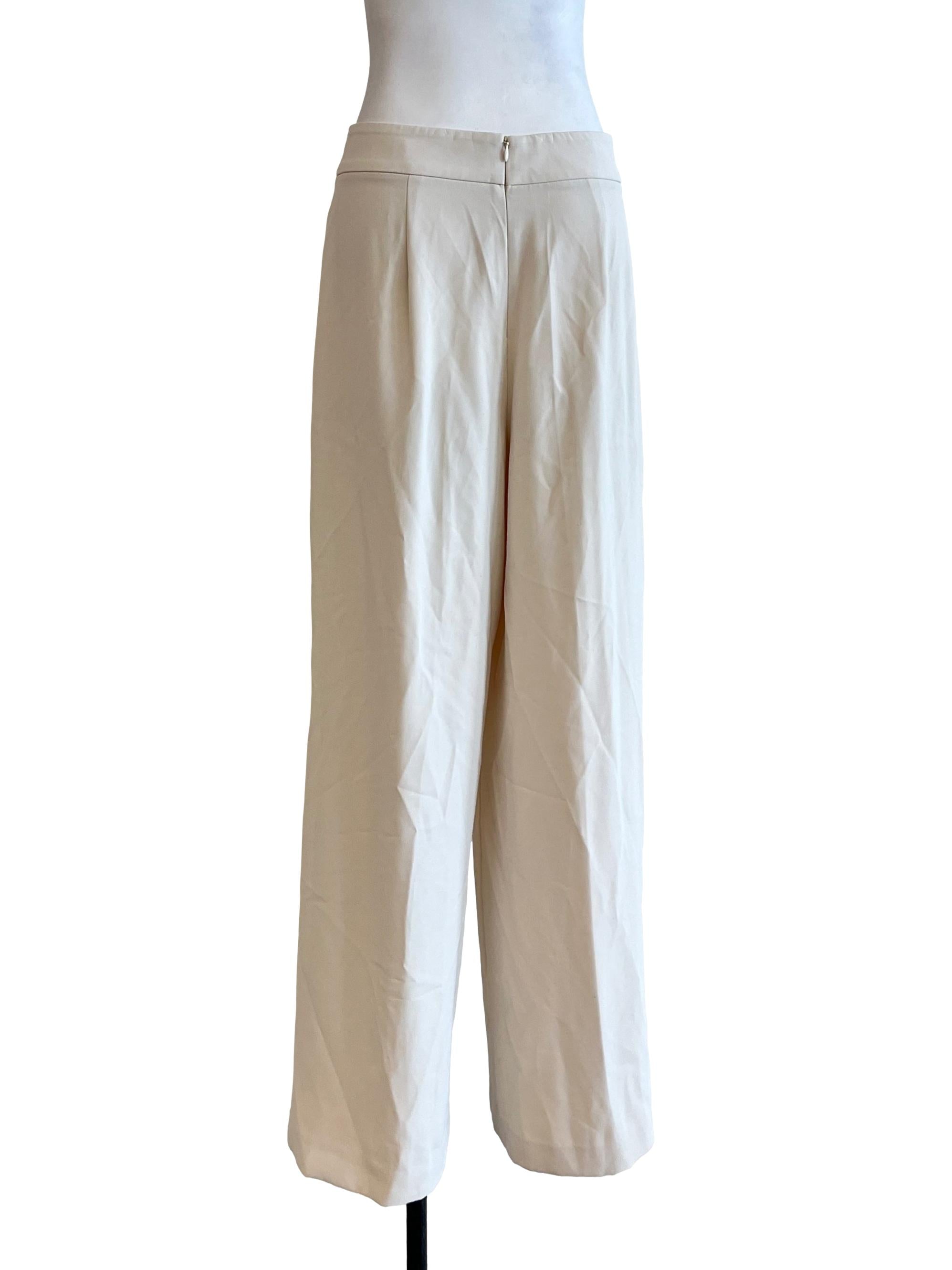 Alabaster White Wide Leg Pants