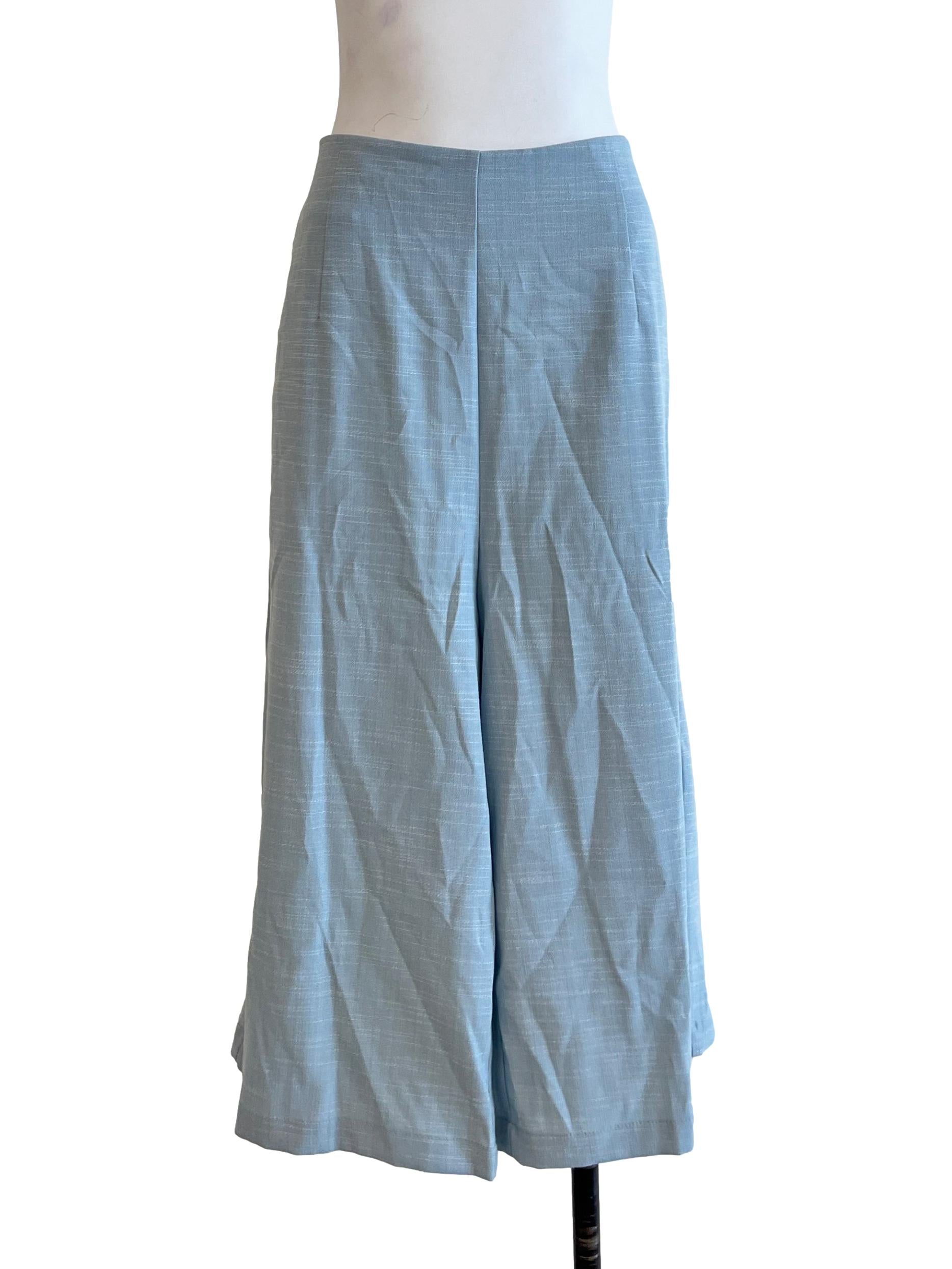 Sky Blue Wide Leg Pants