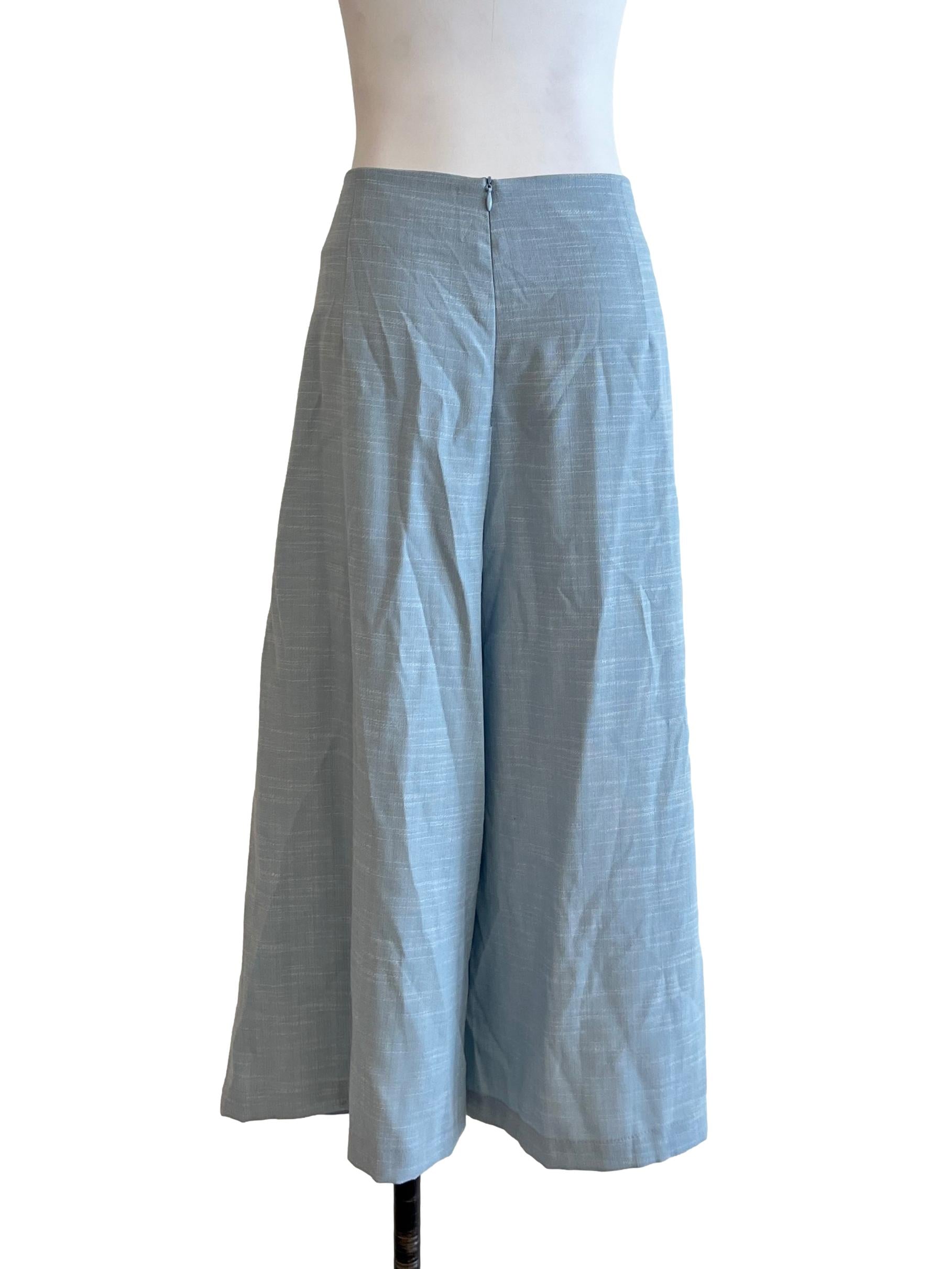 Sky Blue Wide Leg Pants