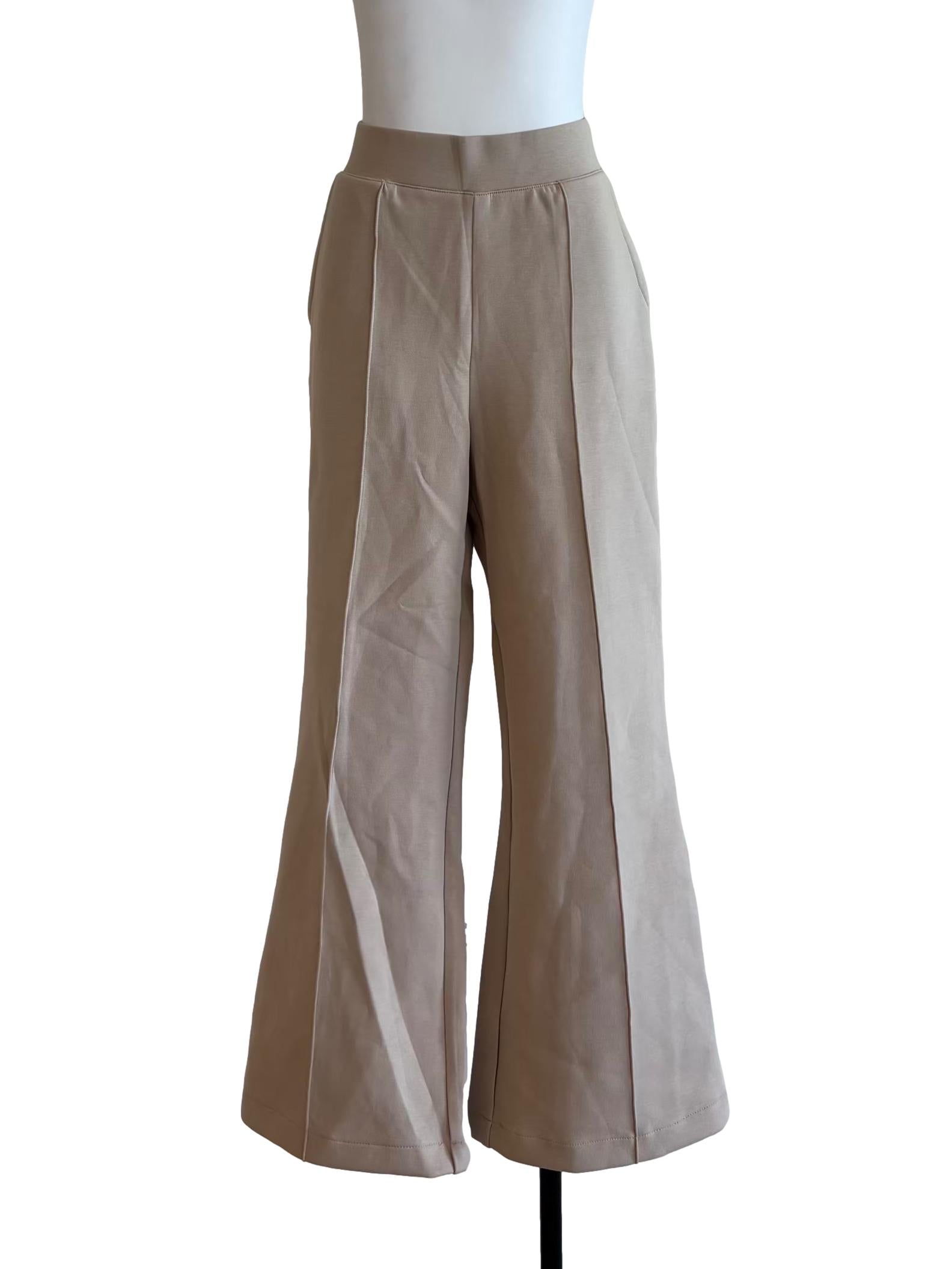 Sand Beige Bootcut Pants