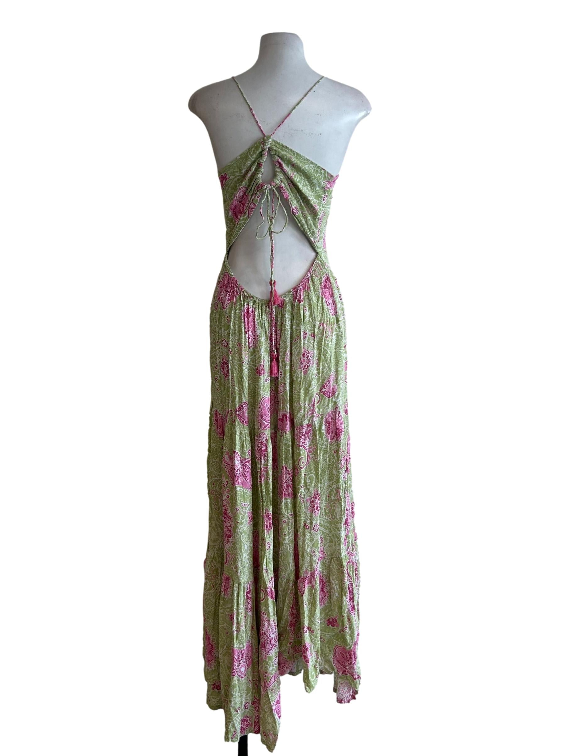 Tessa Open Back Dress In Lime Light - Green CSN
