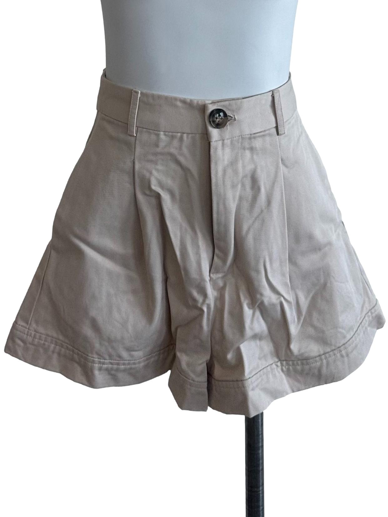 Sand Beige High Waist Shorts