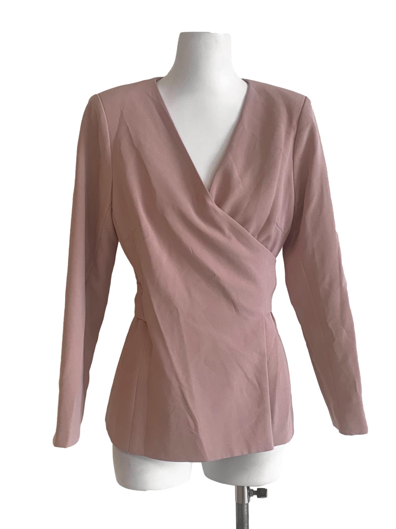 Sepia Beige Wrap Blazer LB
