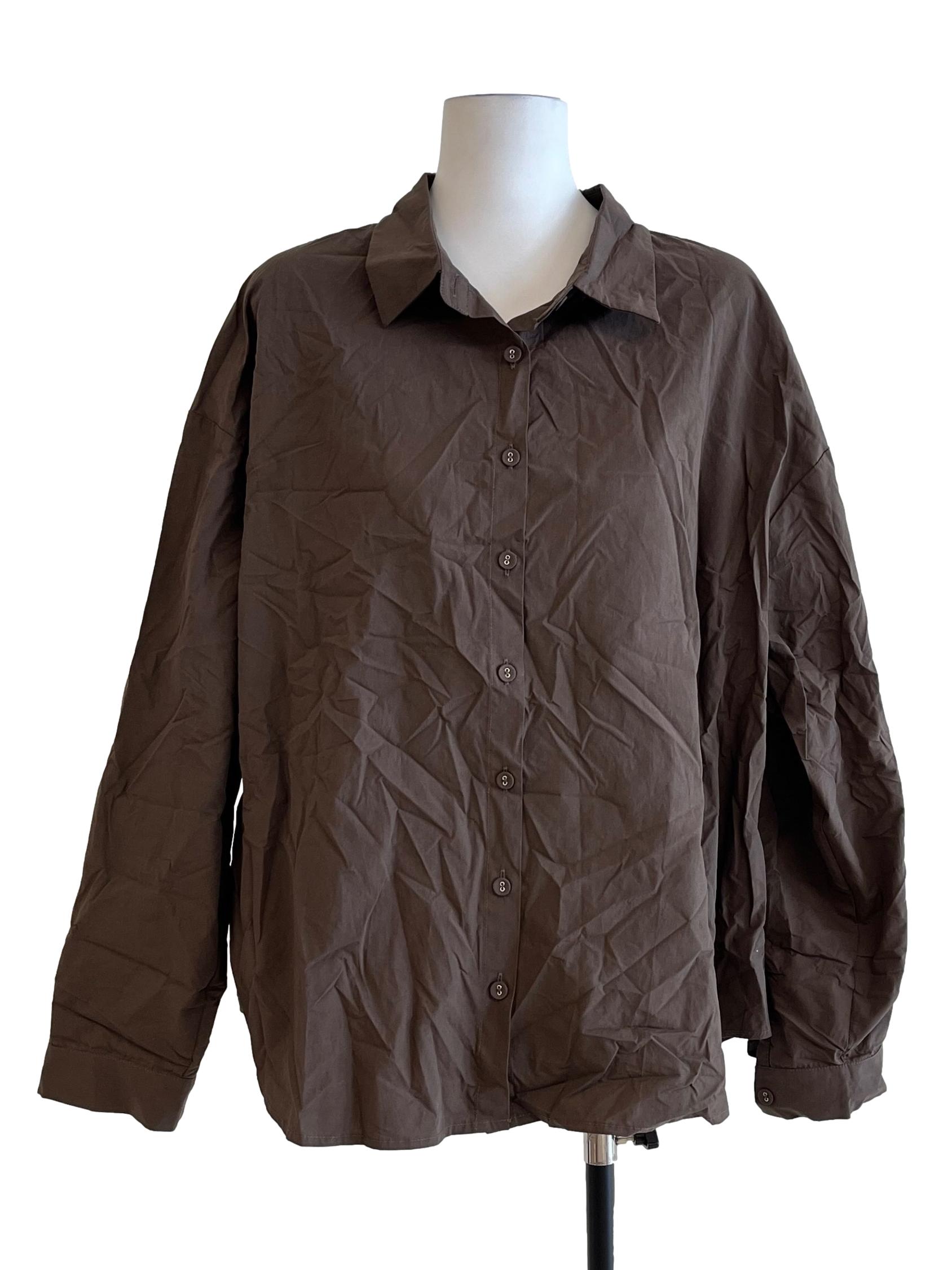 Coffee Brown Long Sleeve Top