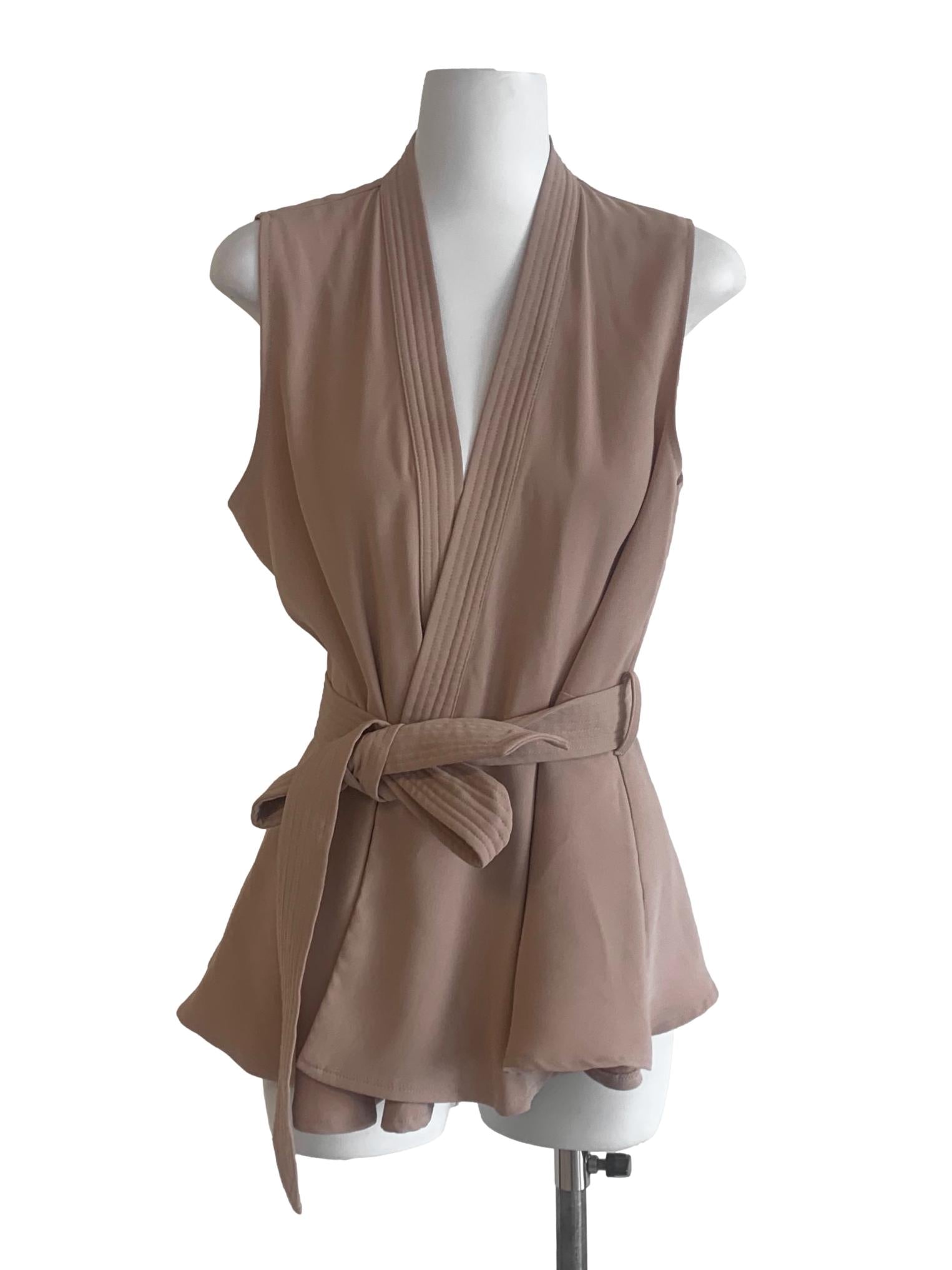 Peanut Brown Wrap Vest