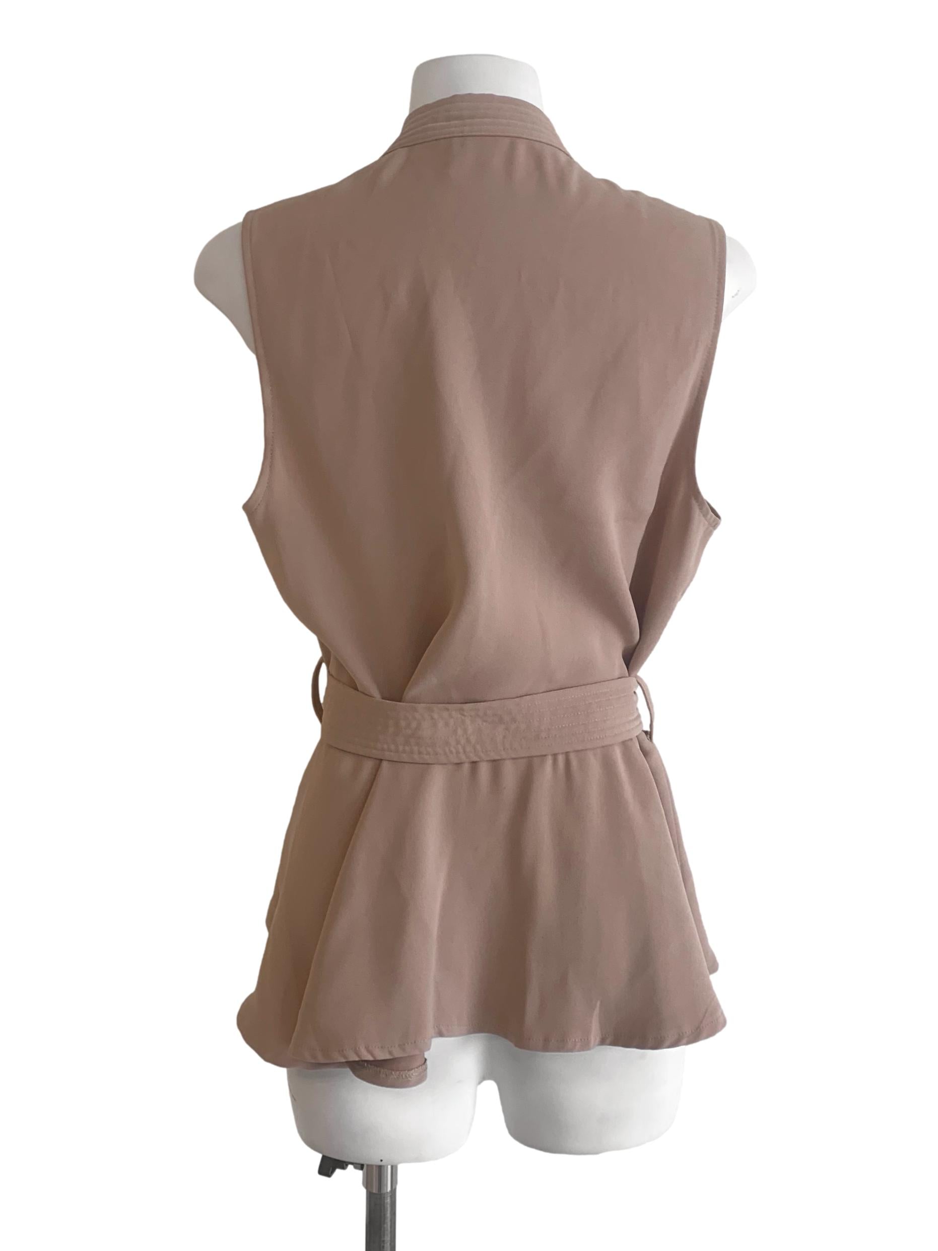 Peanut Brown Wrap Vest