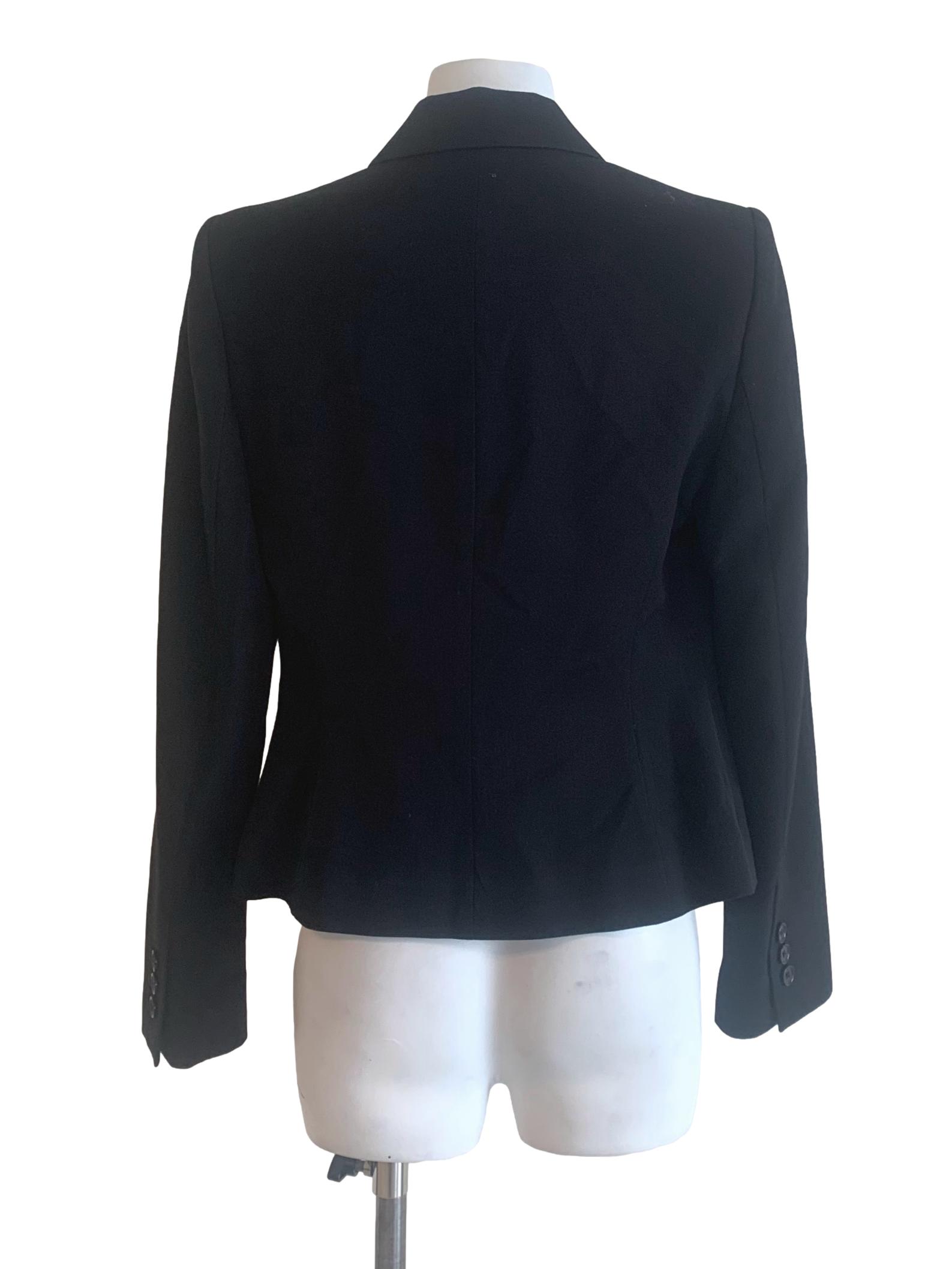 Ink Black Single Breasted Blazer