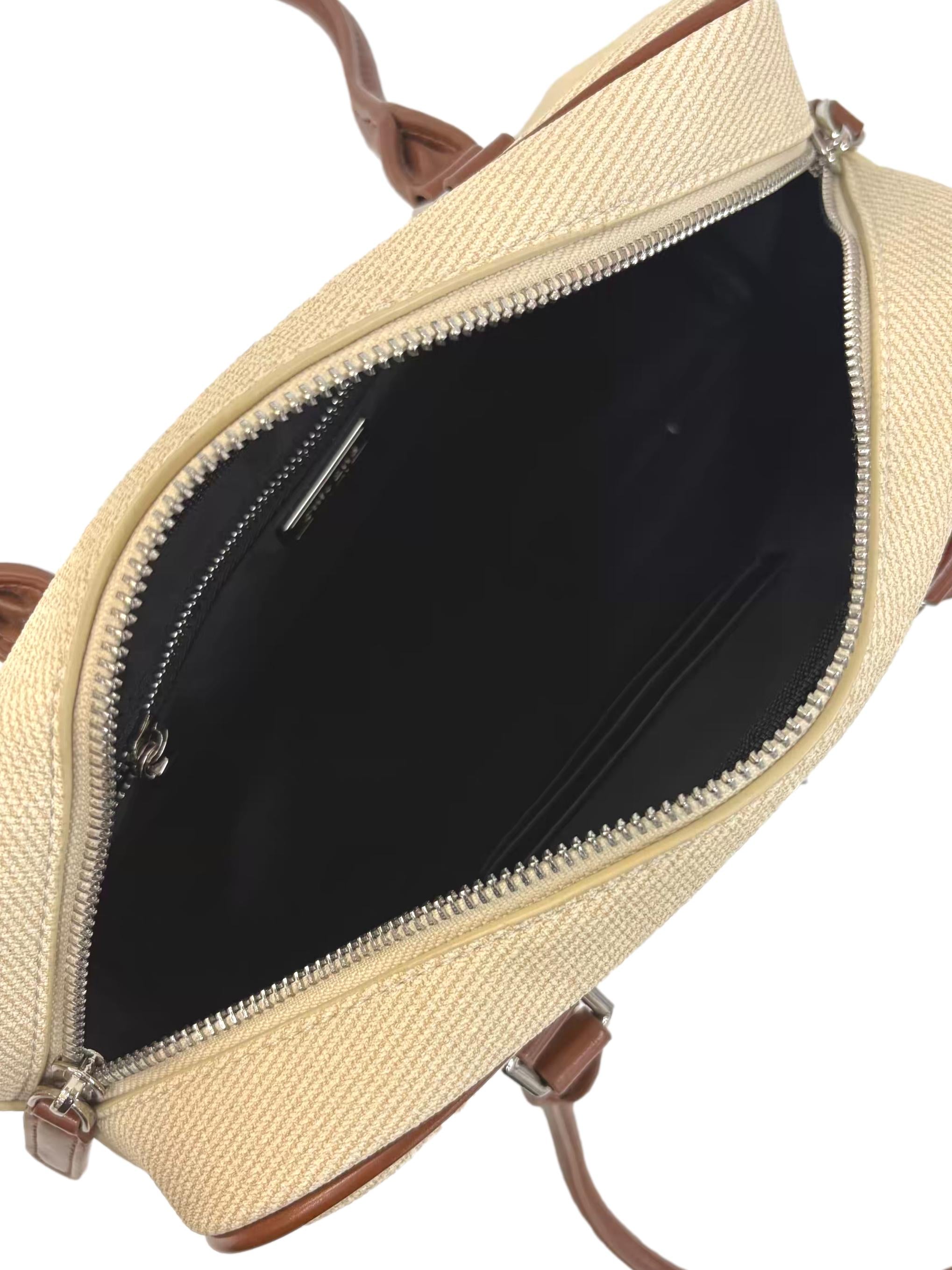 Beige Buckled Pocket Shoulder Bag