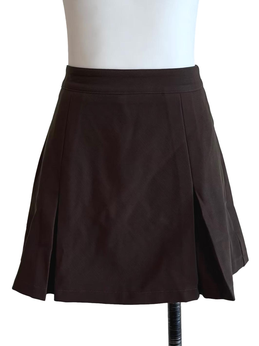 Taupe Brown Mini Skirt