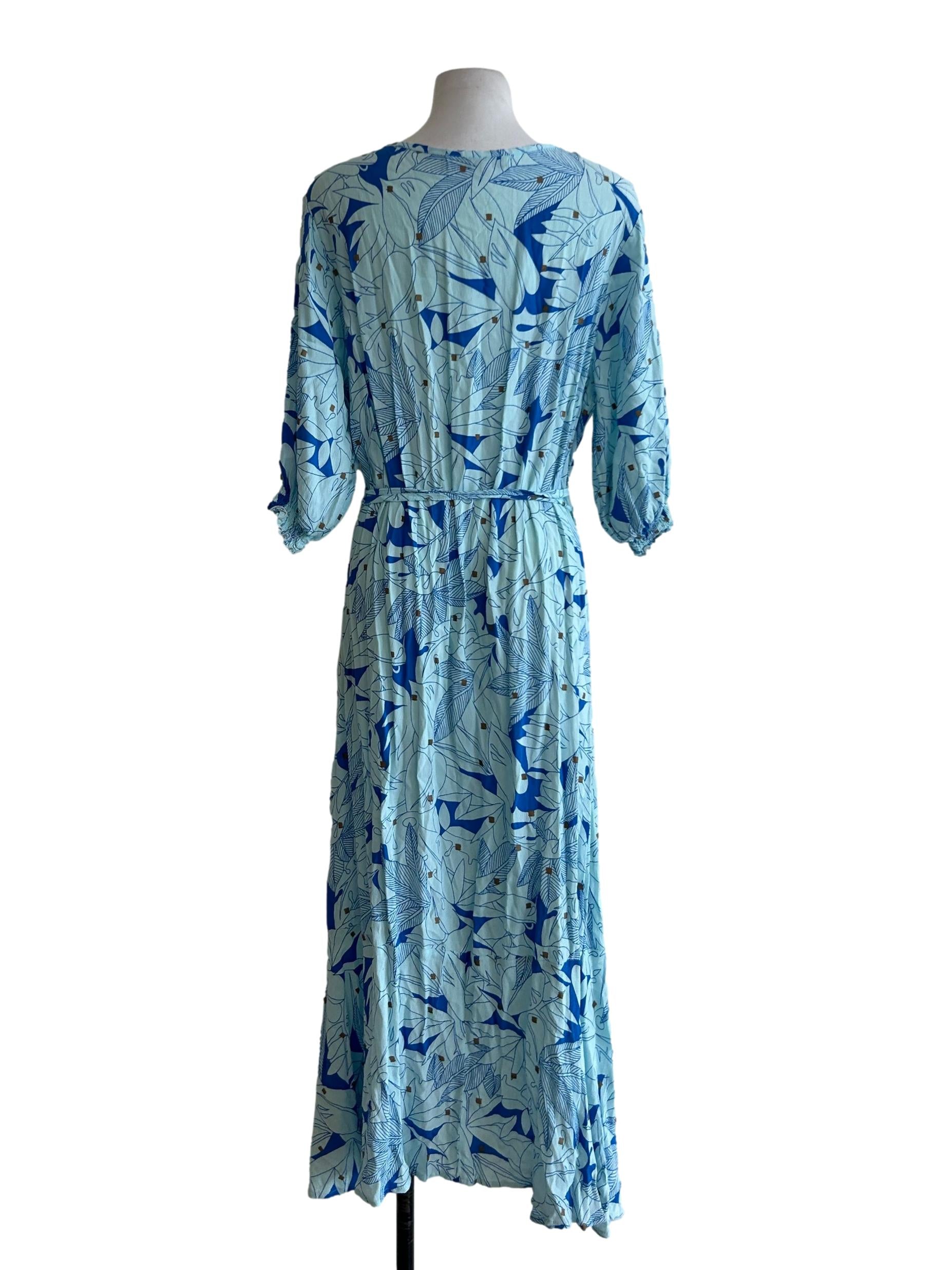 Elora Wrap Dress in Aquamarine - Blue CSN