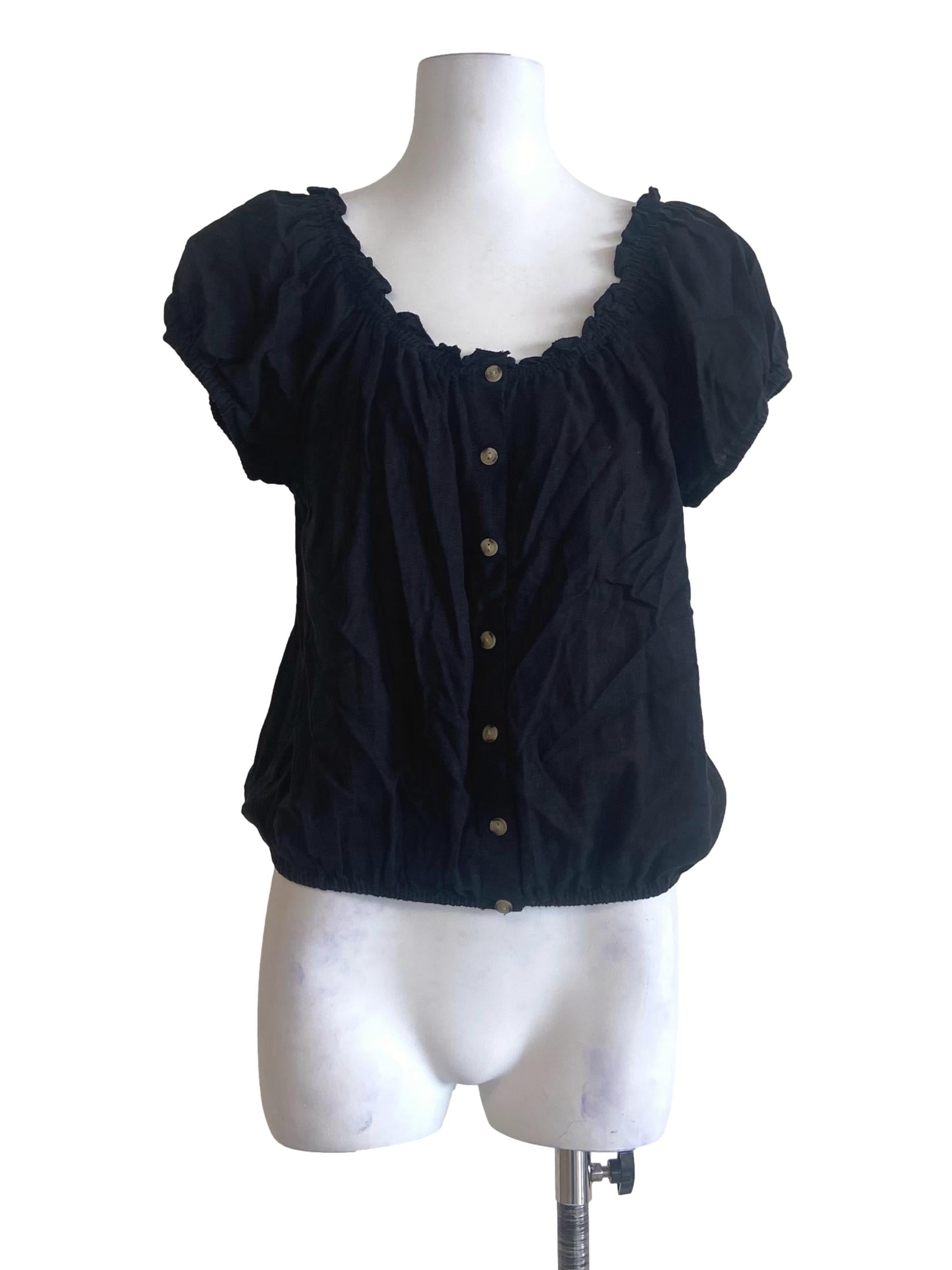 Black Button Down Blouse