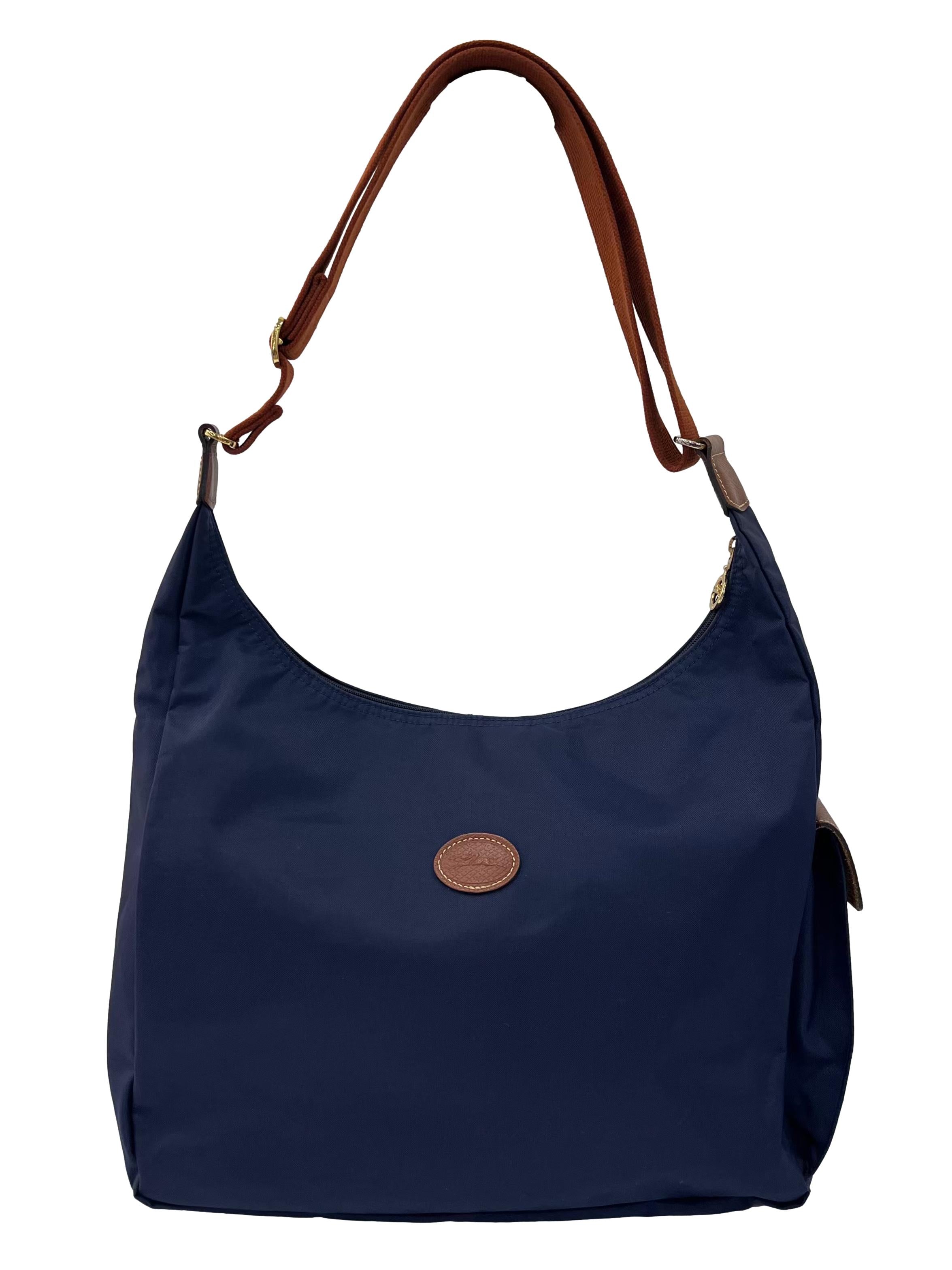 Navy Blue Le Pliage Hobo Bag