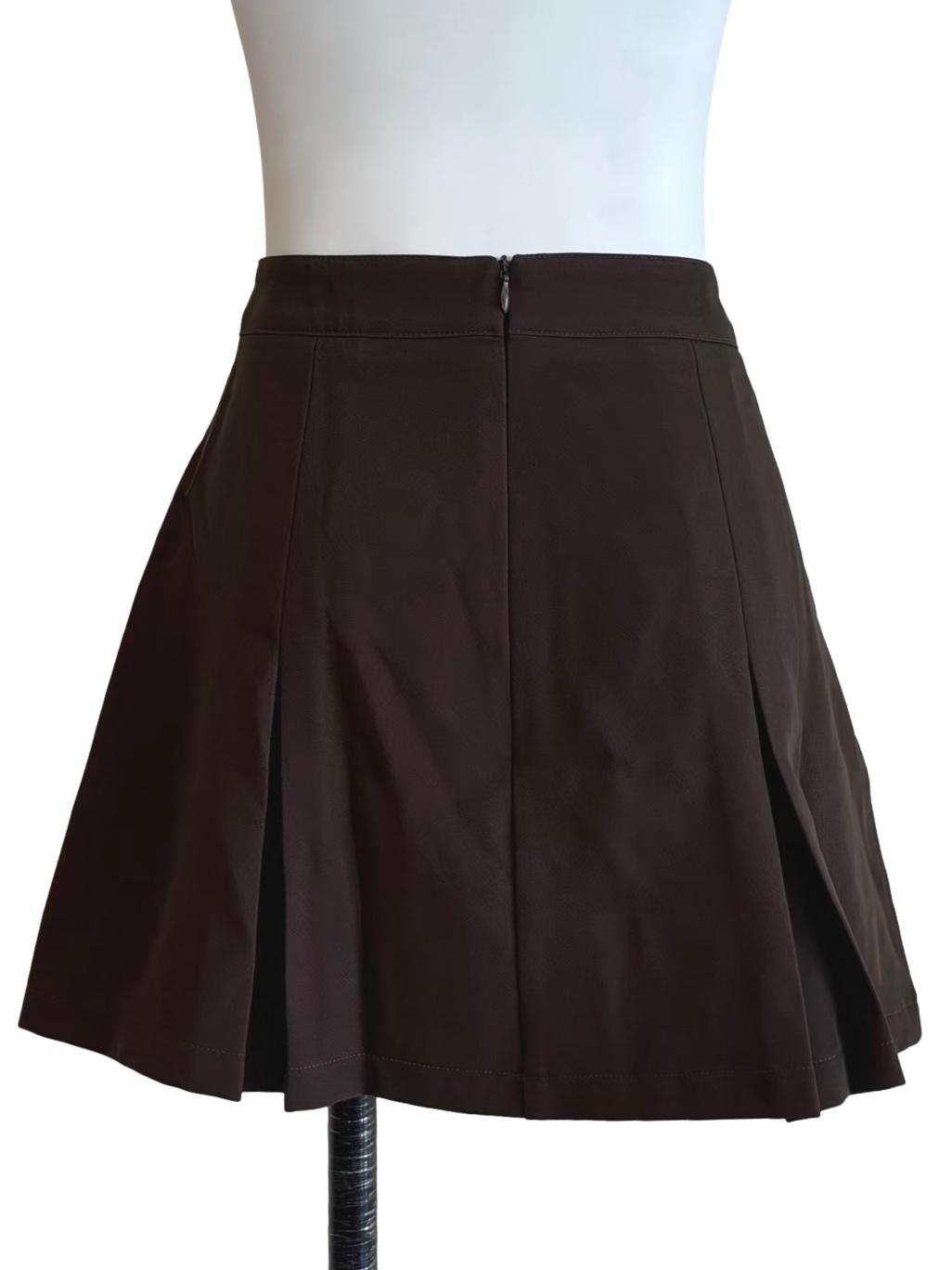 Taupe Brown Mini Skirt