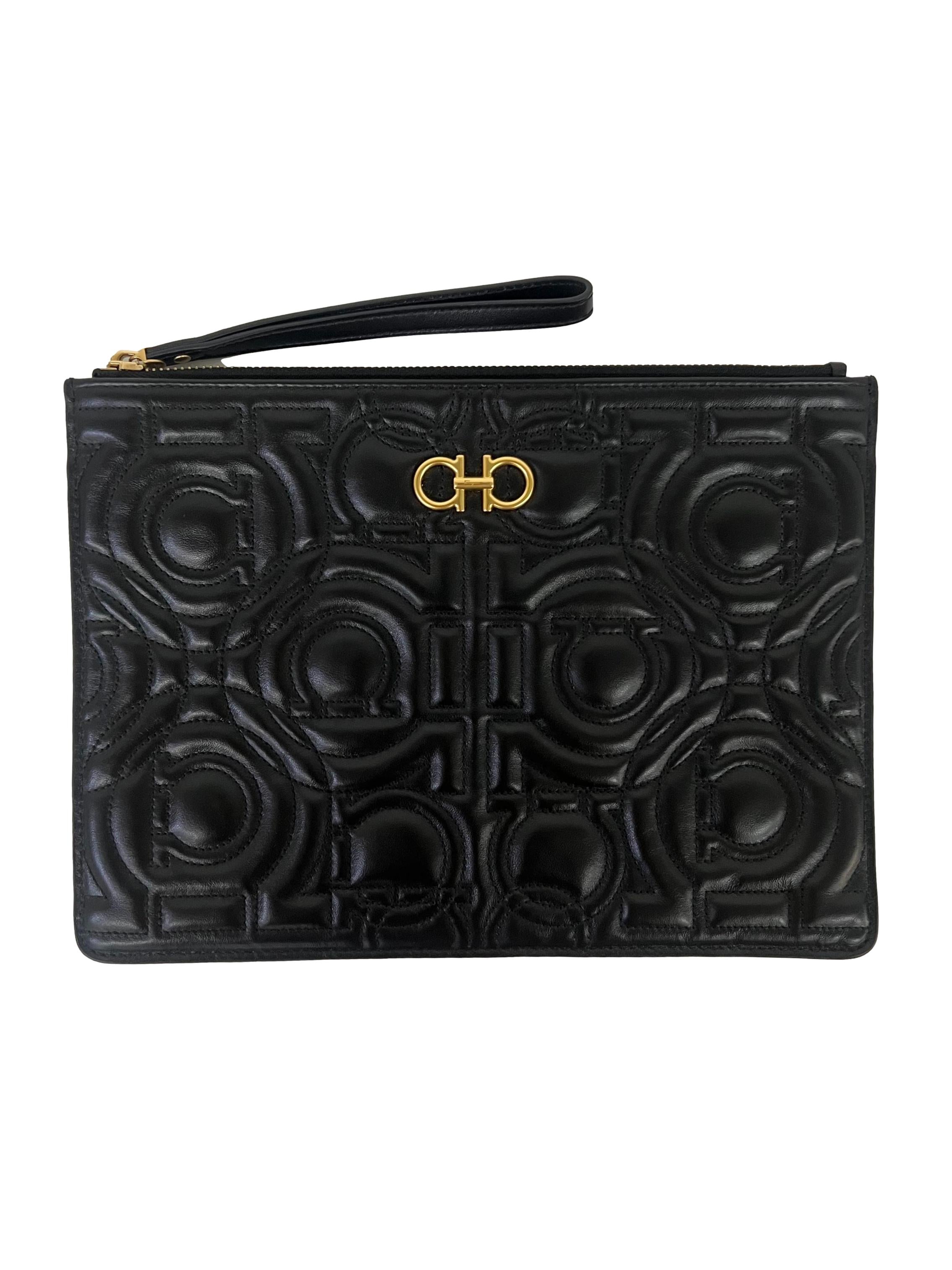 Black Quilted Clutch